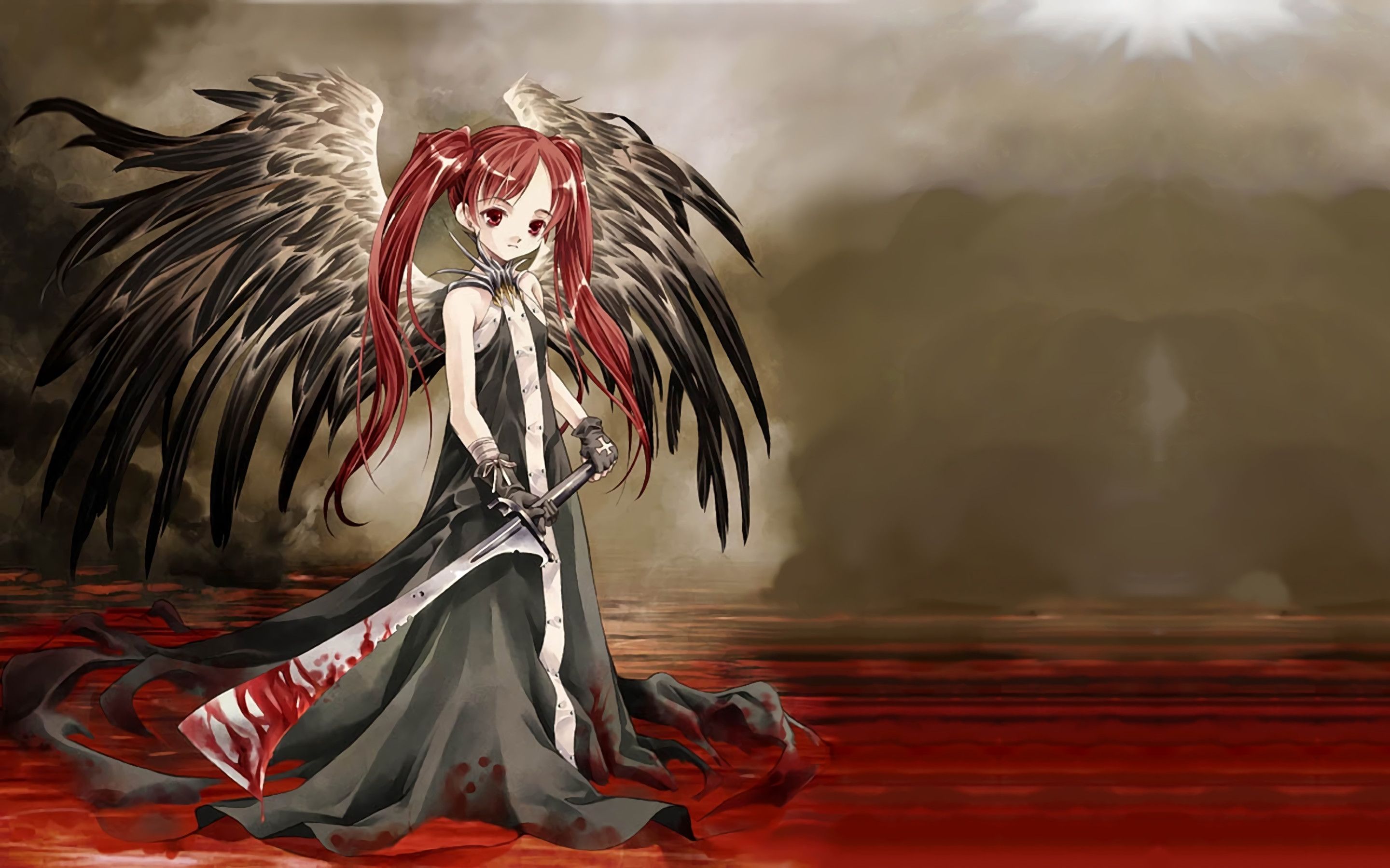 Anime Girl Bloody Hd Wallpapers