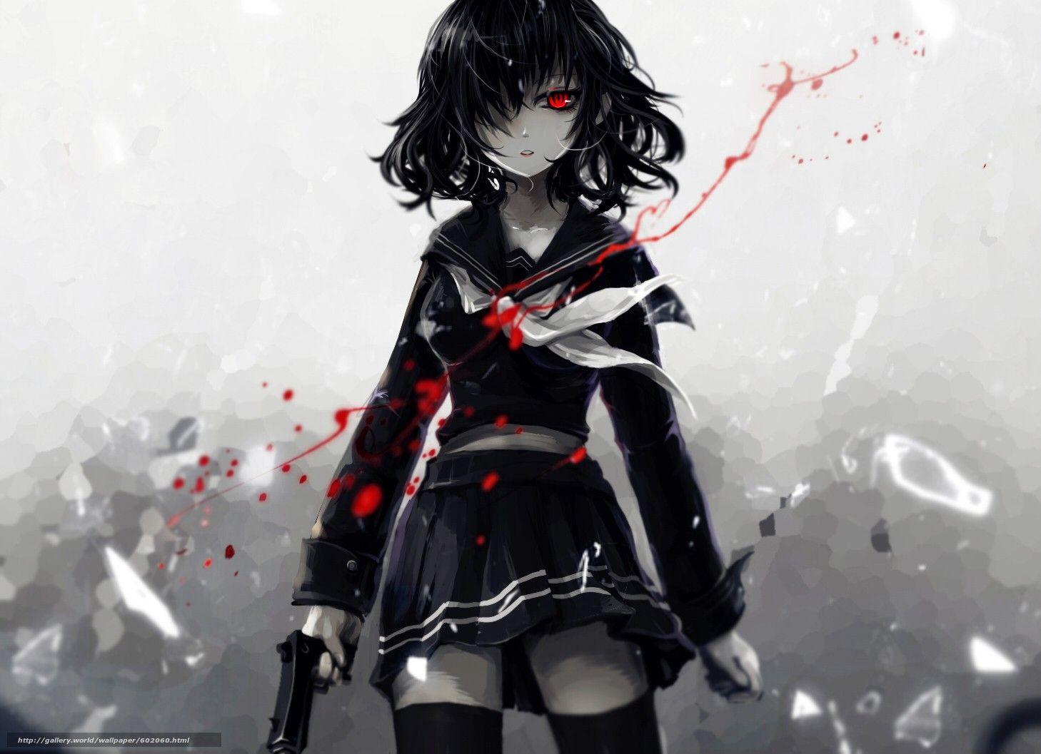 Anime Girl Bloody Hd Wallpapers