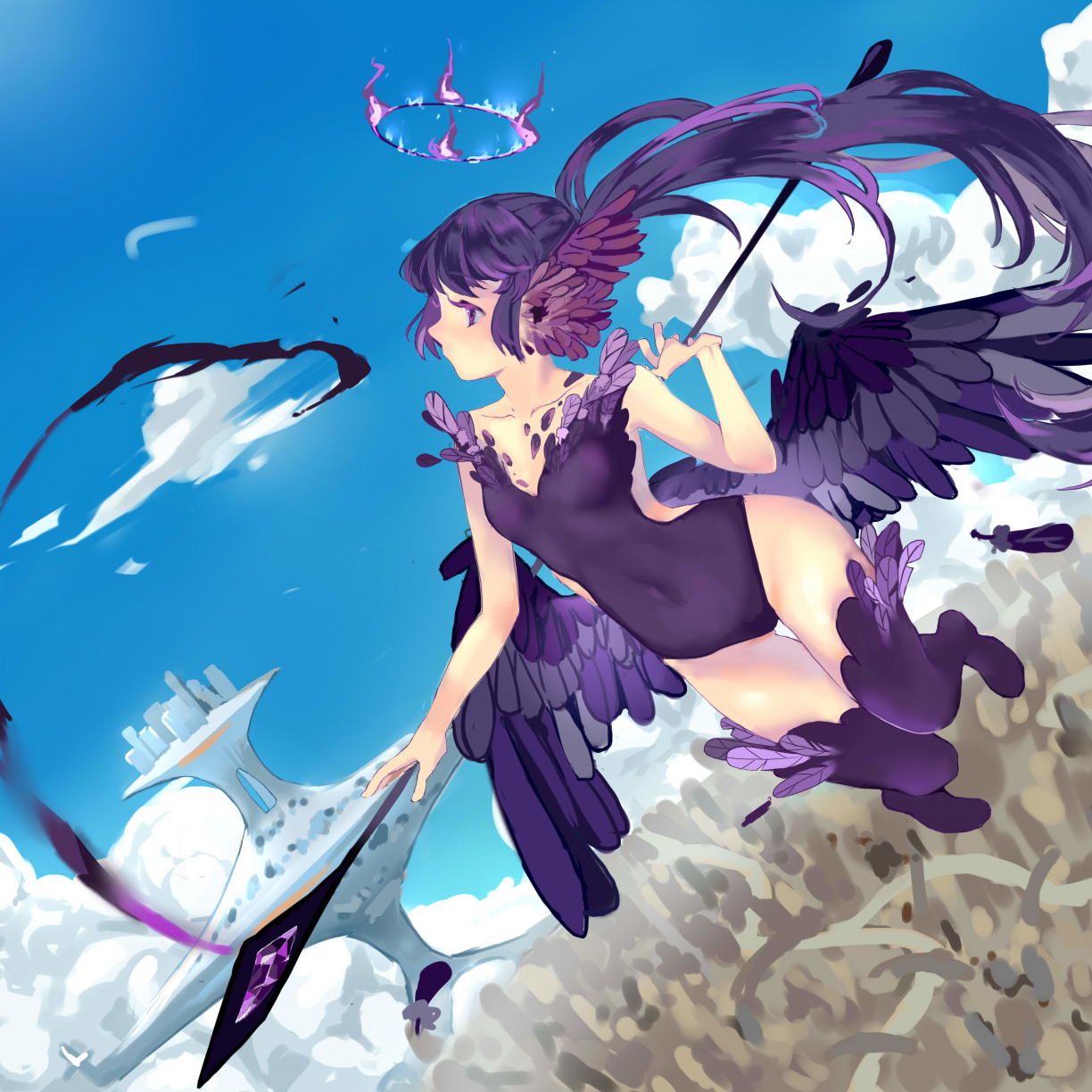 Anime Girl Dark Angel Wallpapers