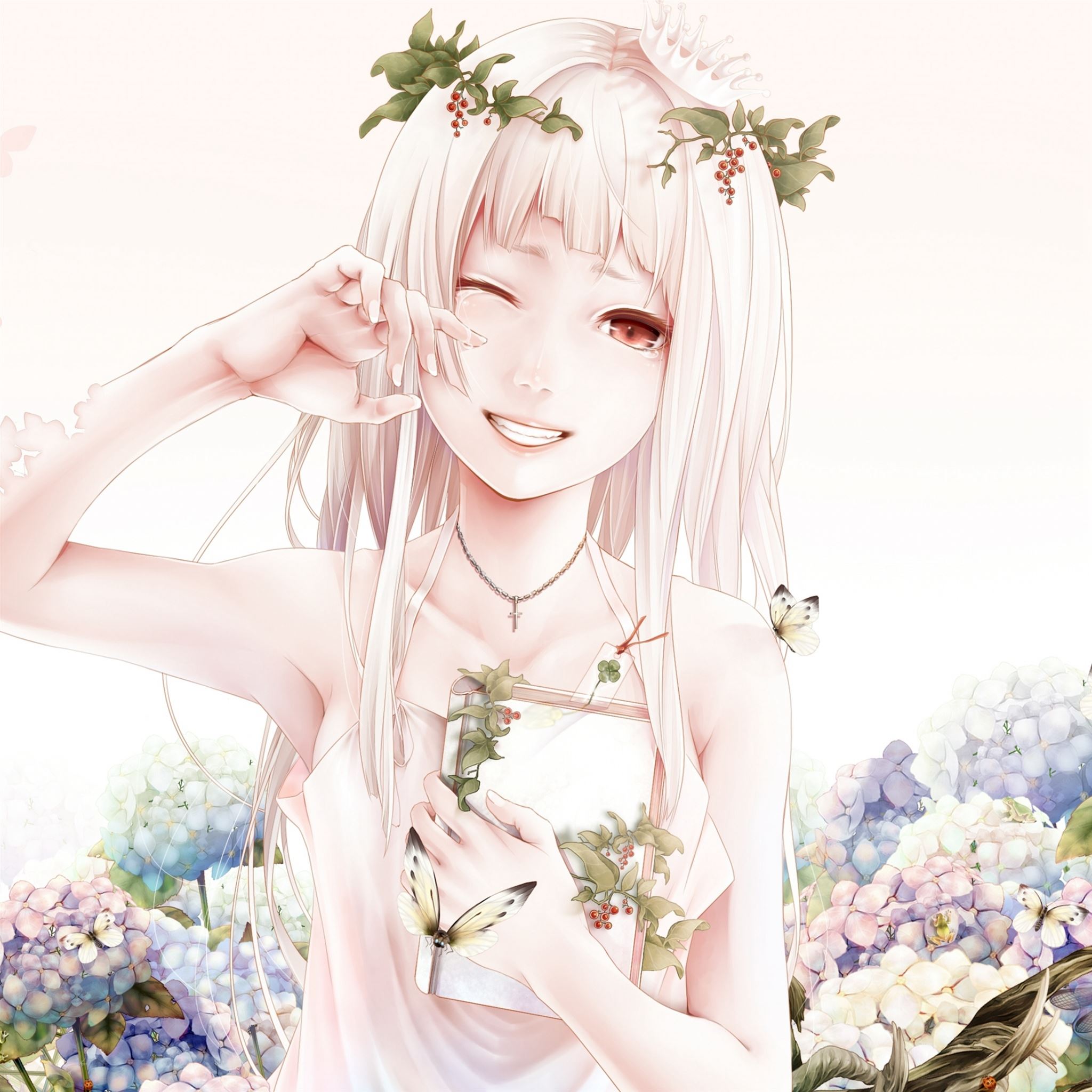 Anime Girl Flowers Wallpapers