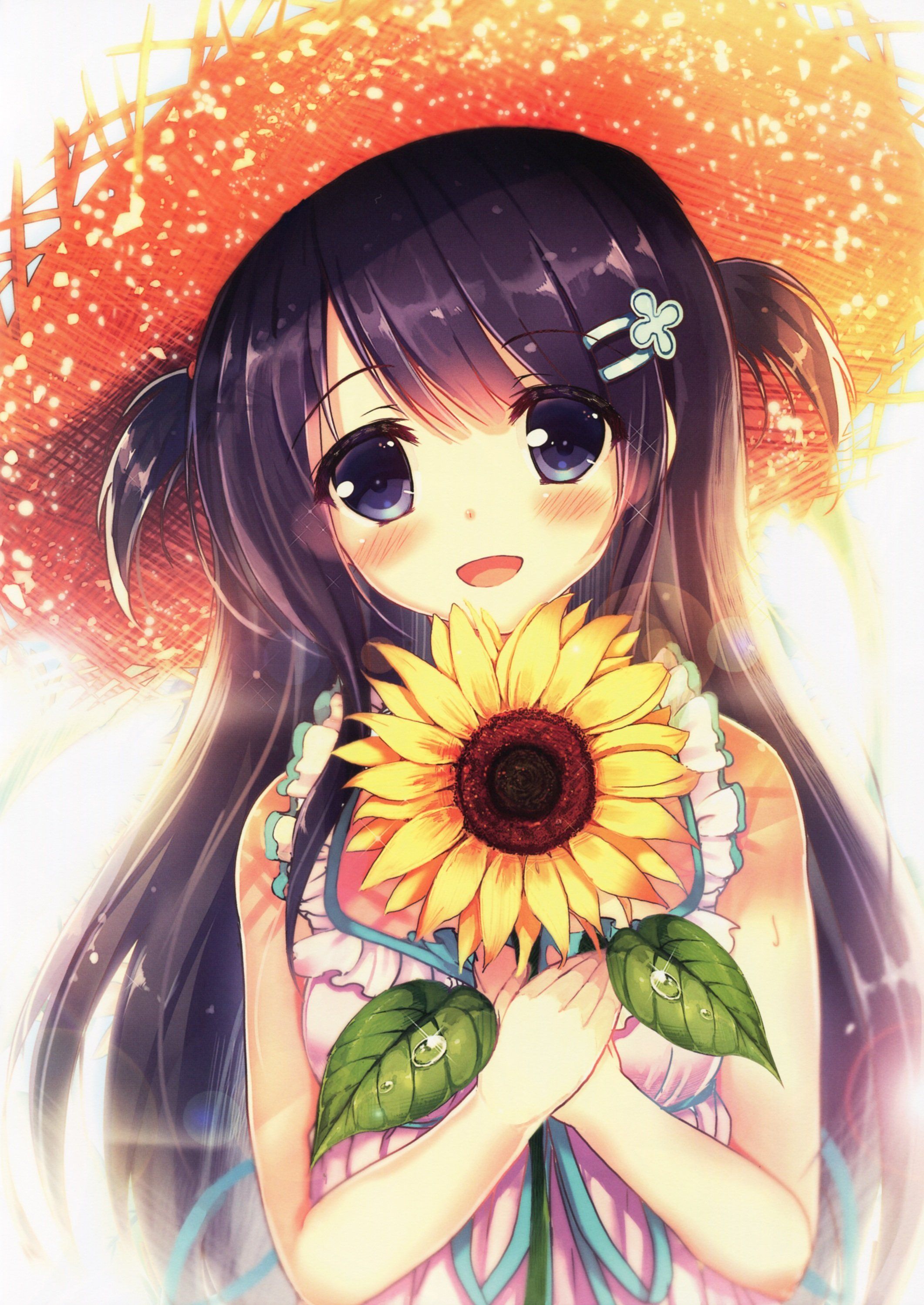 Anime Girl Flowers Wallpapers