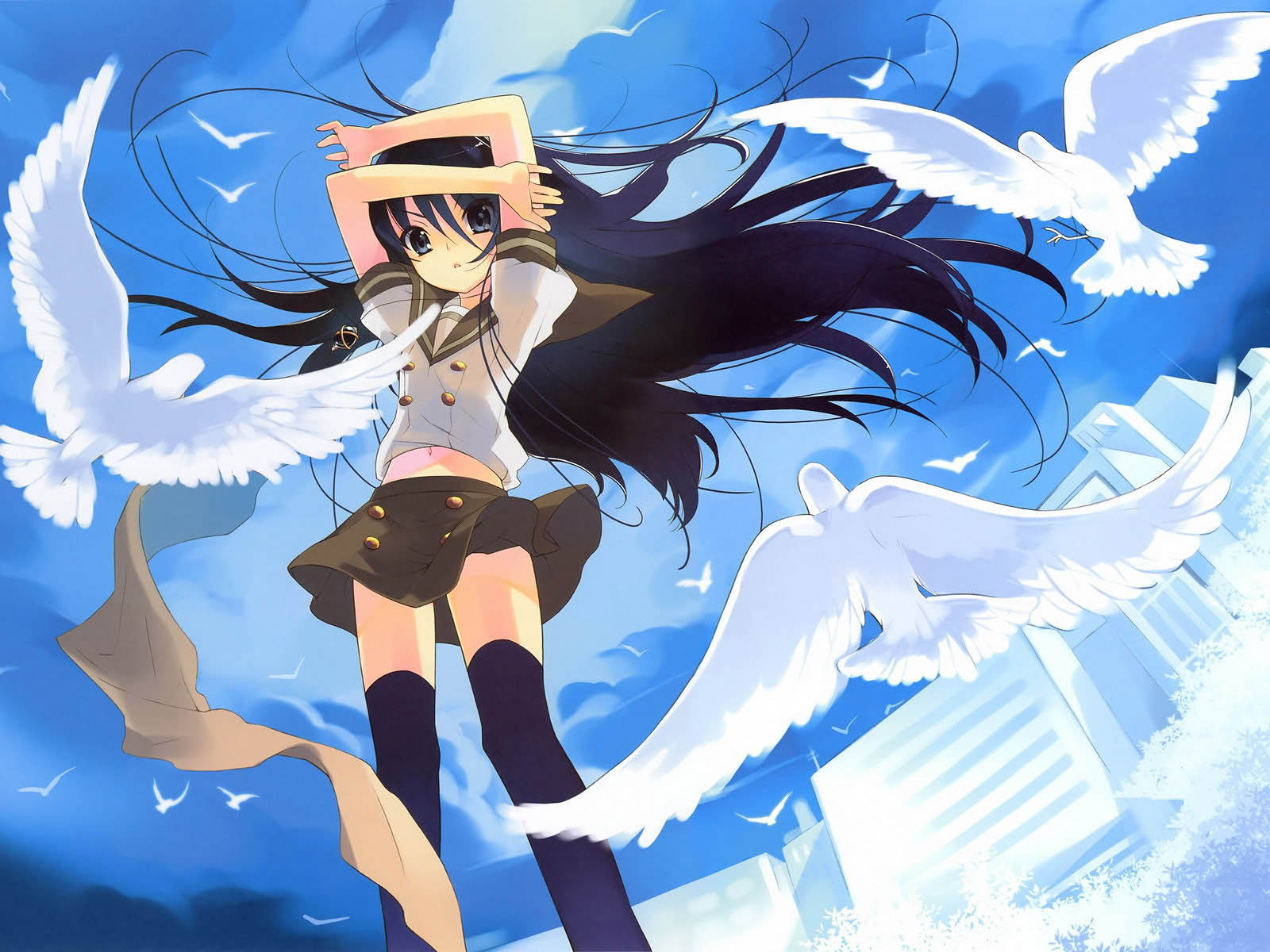 Anime Girl Flying Wallpapers