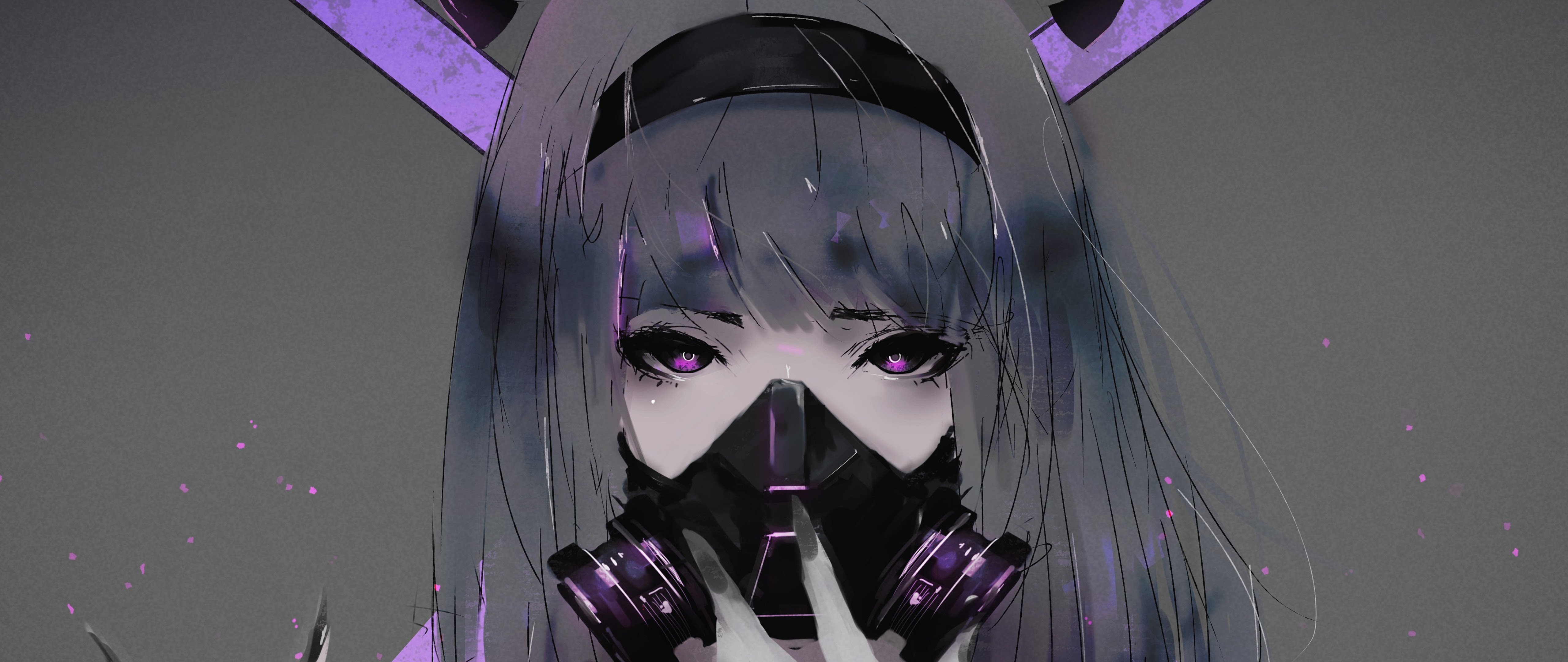 Anime Girl Gas Mask Wallpapers