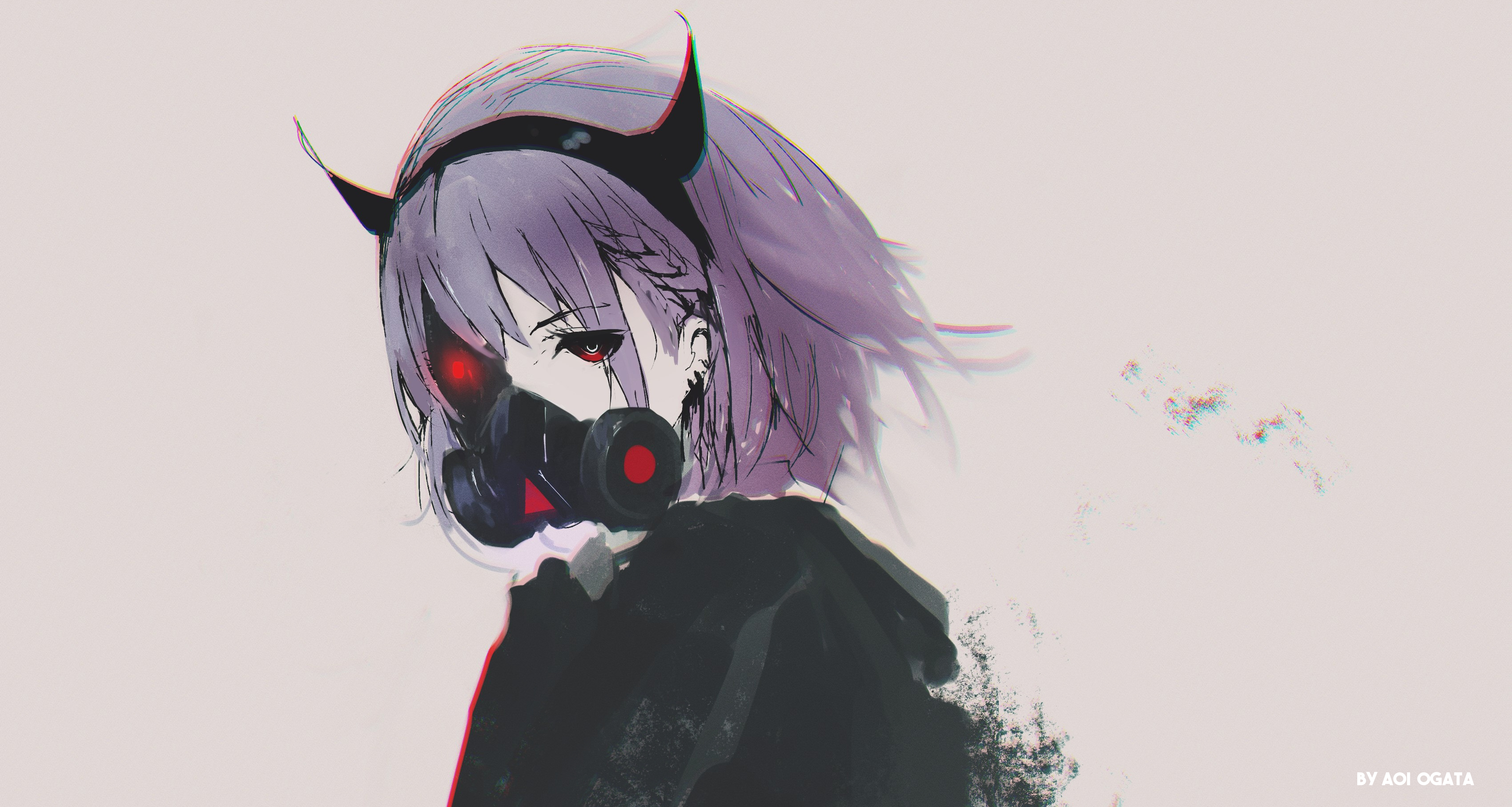 Anime Girl Gas Mask Wallpapers