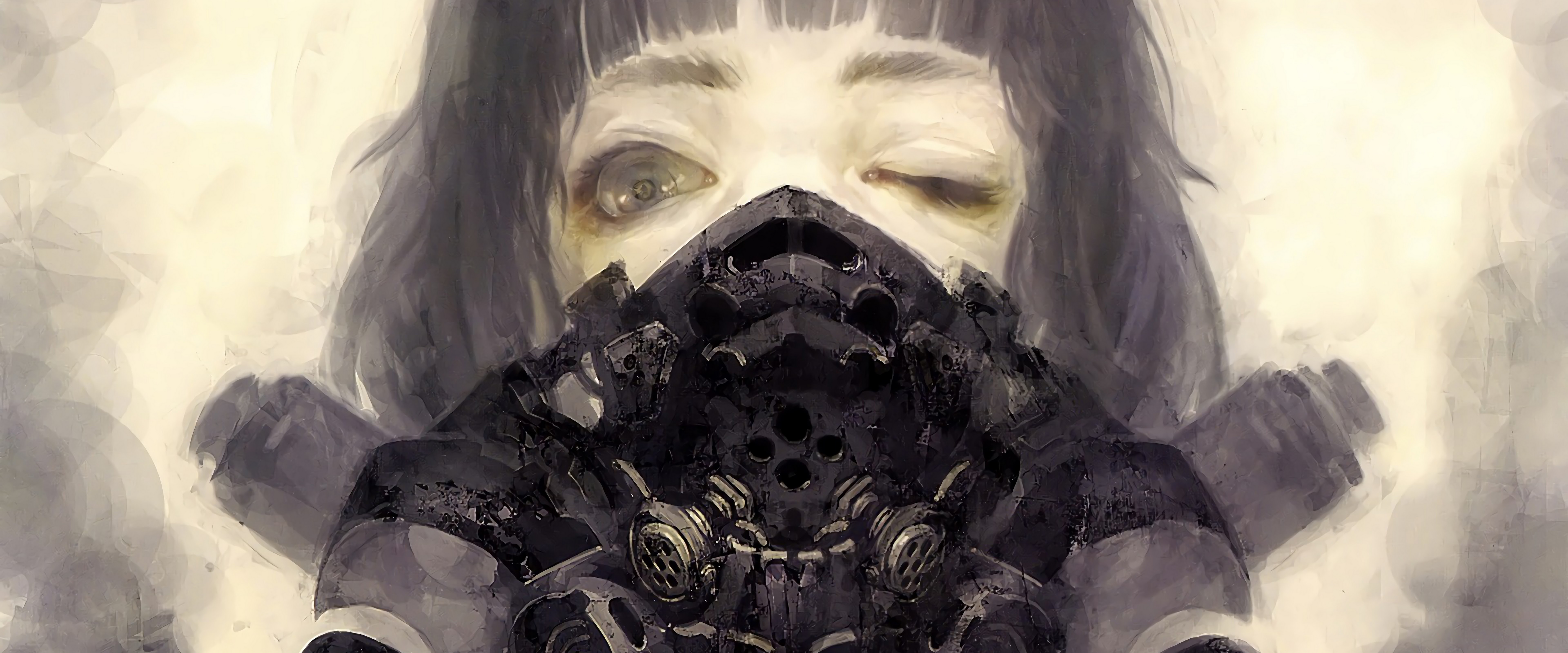 Anime Girl Gas Mask Wallpapers