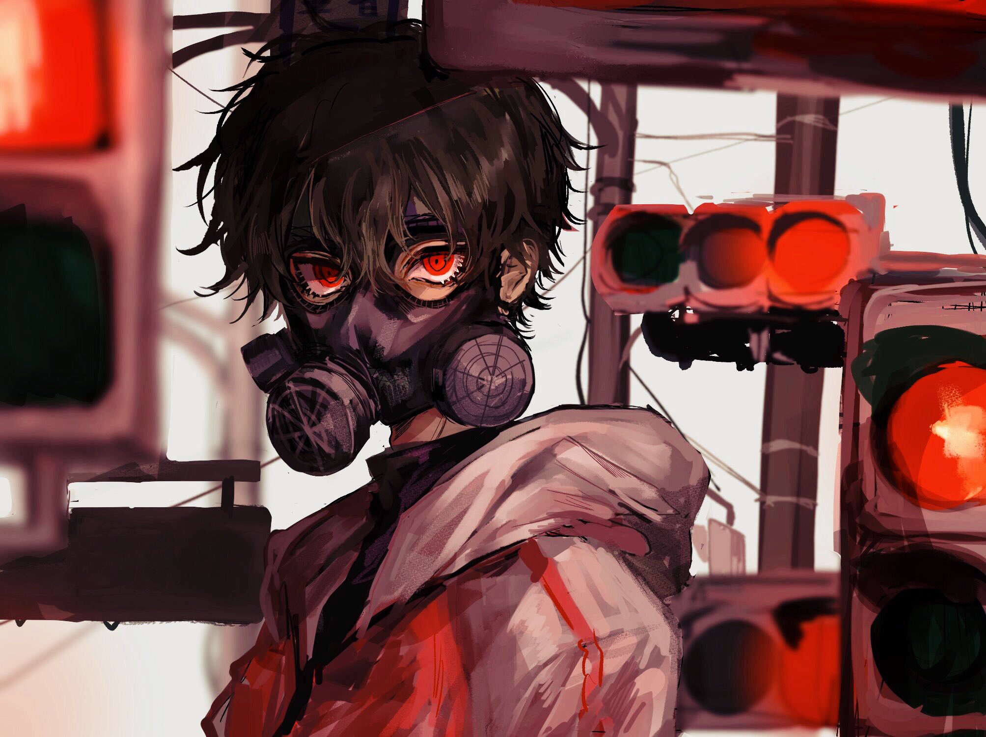 Anime Girl Gas Mask Wallpapers