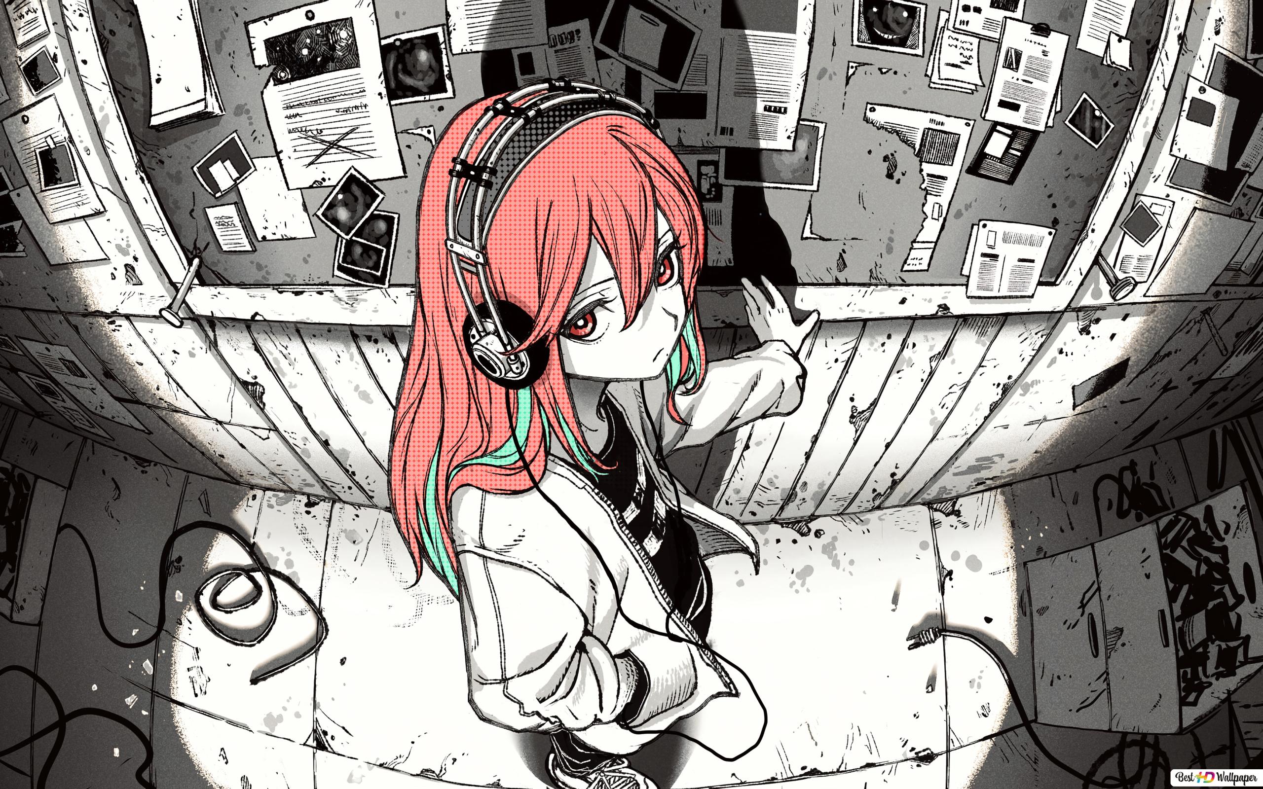 Anime Girl Headphones Wallpapers