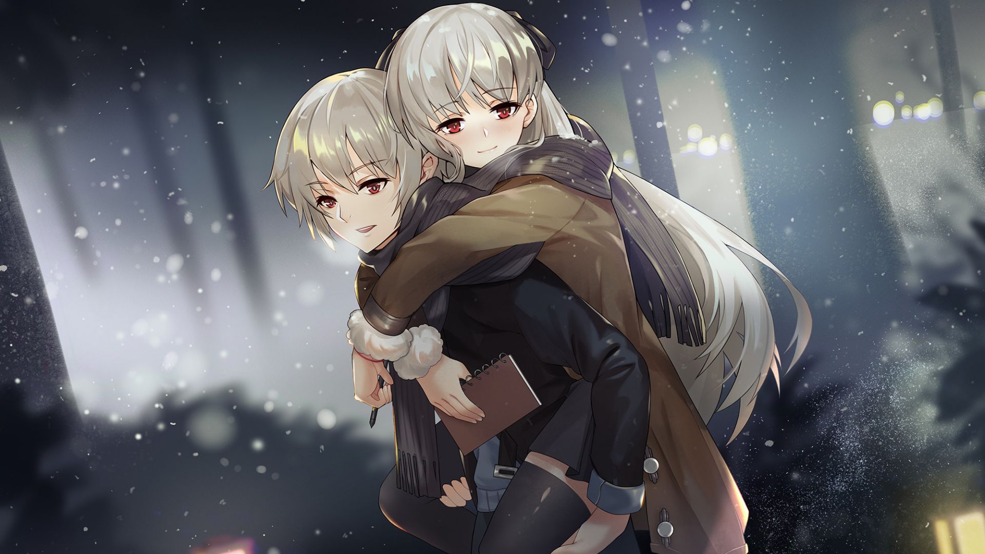 Anime Girl Huging Boy Wallpapers