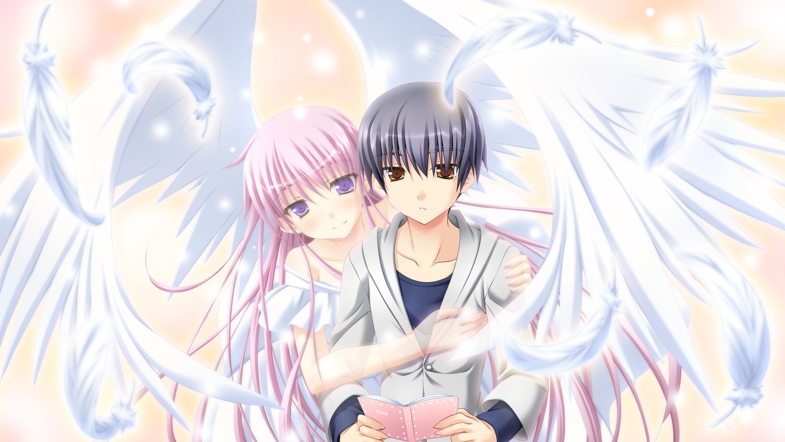 Anime Girl Huging Boy Wallpapers