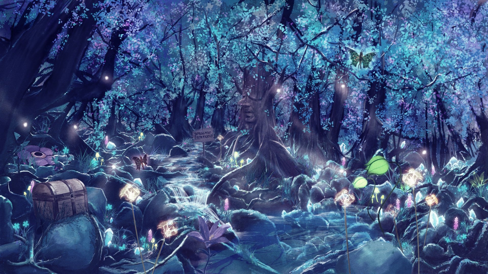 Anime Girl In Forest Wallpapers