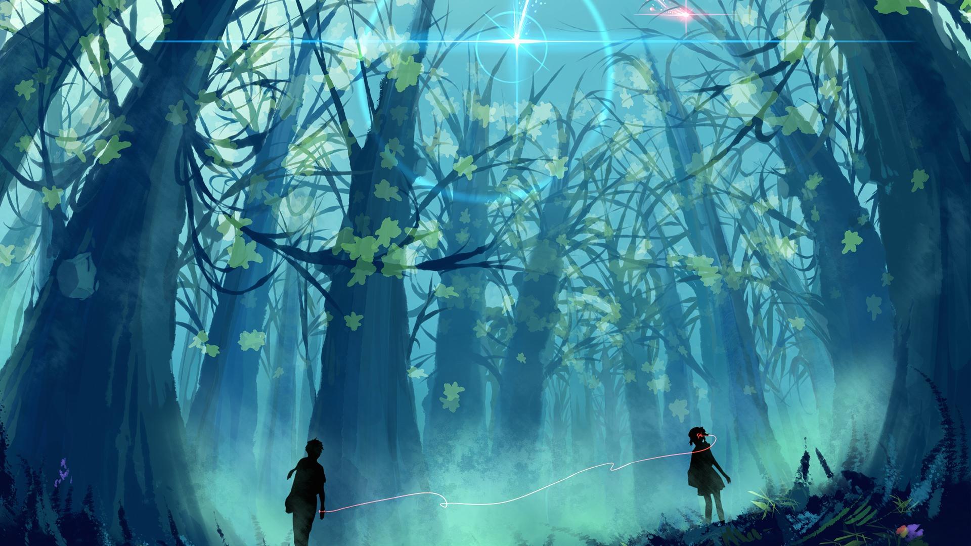 Anime Girl In Forest Wallpapers