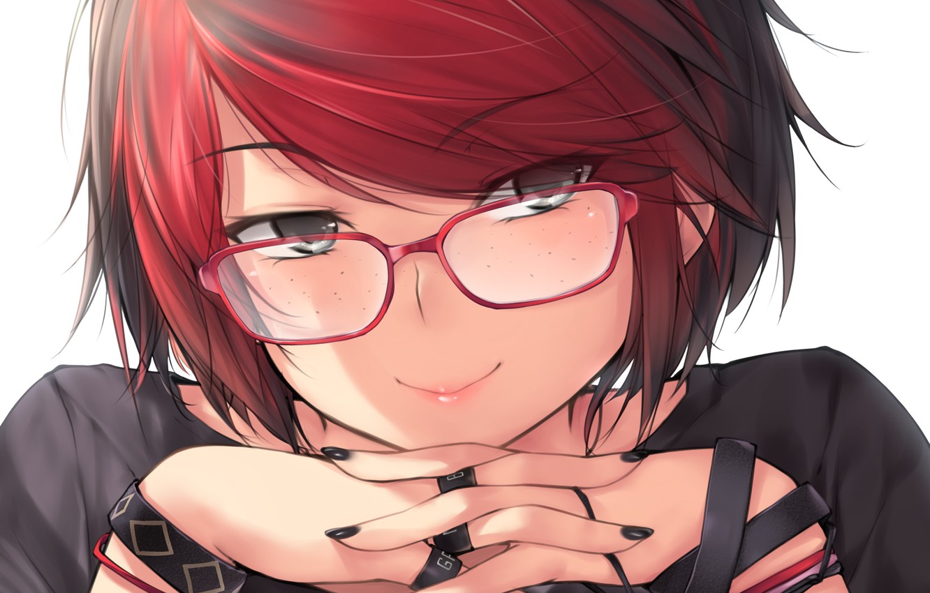 Anime Girl In Glasses Art Wallpapers