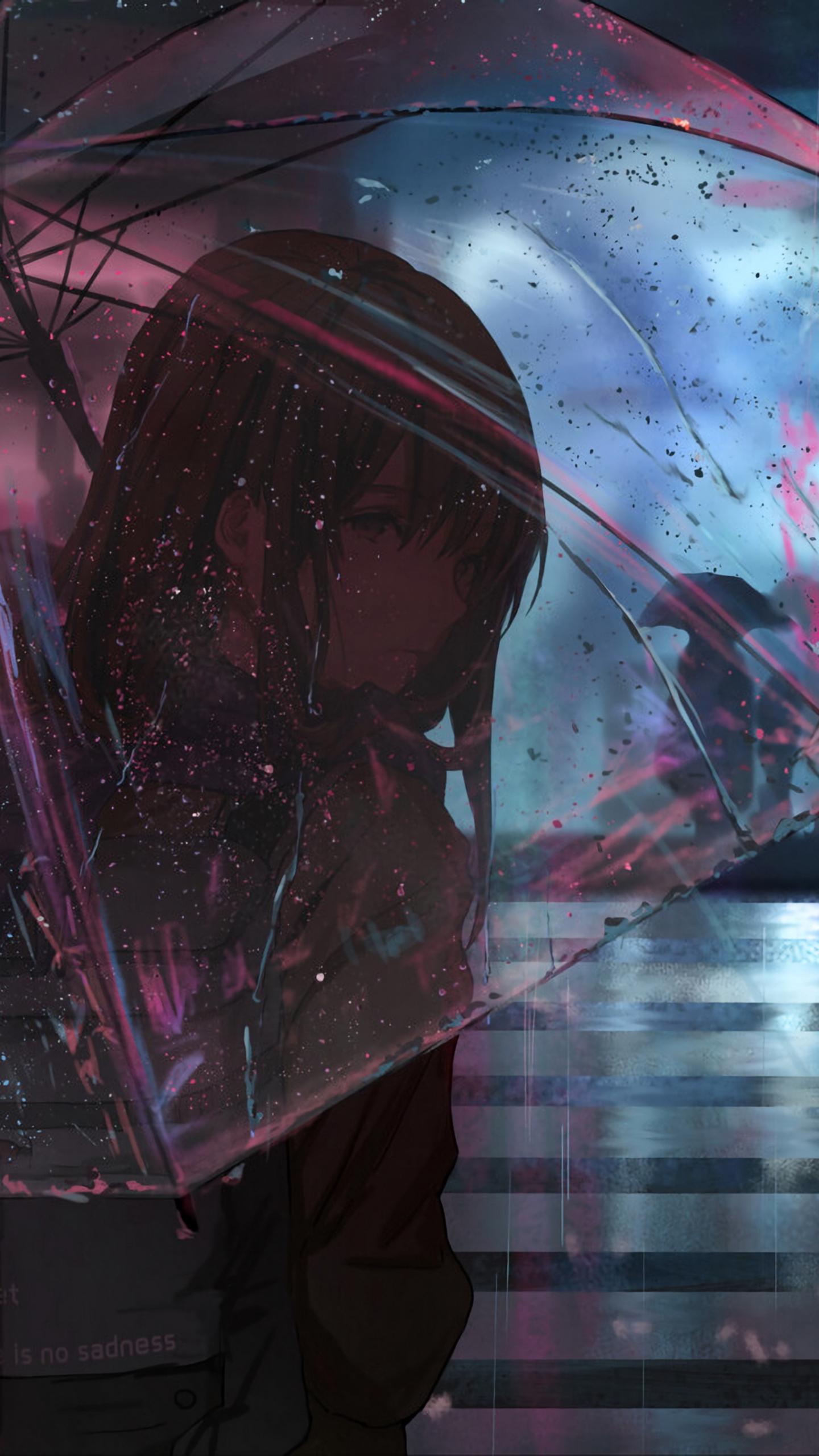 Anime Girl In Rain Wallpapers