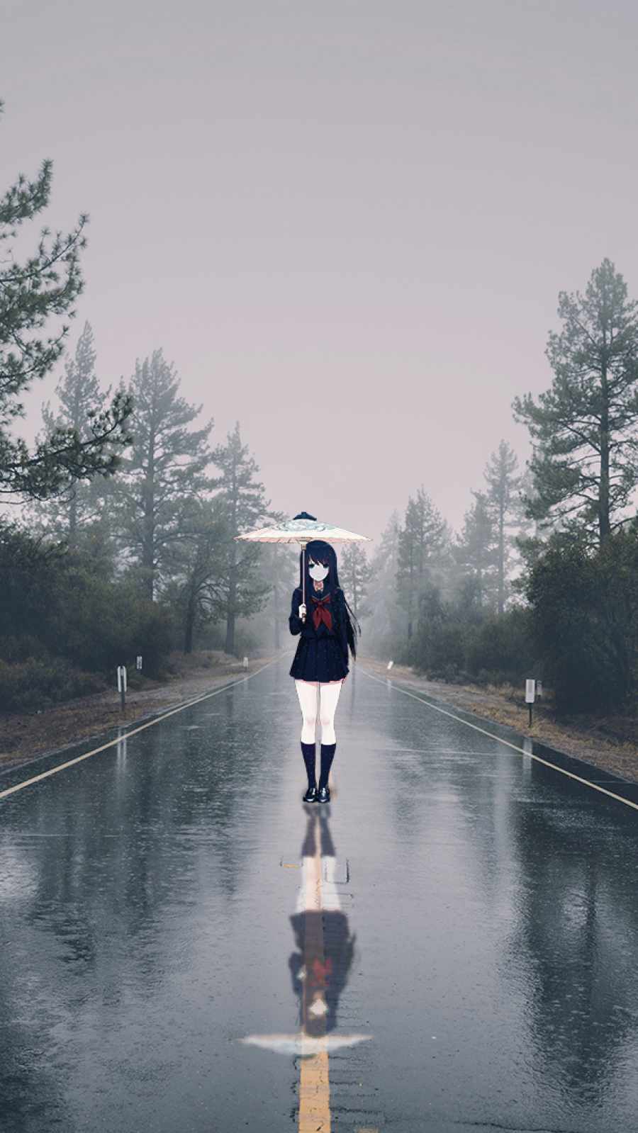 Anime Girl In Rain Wallpapers