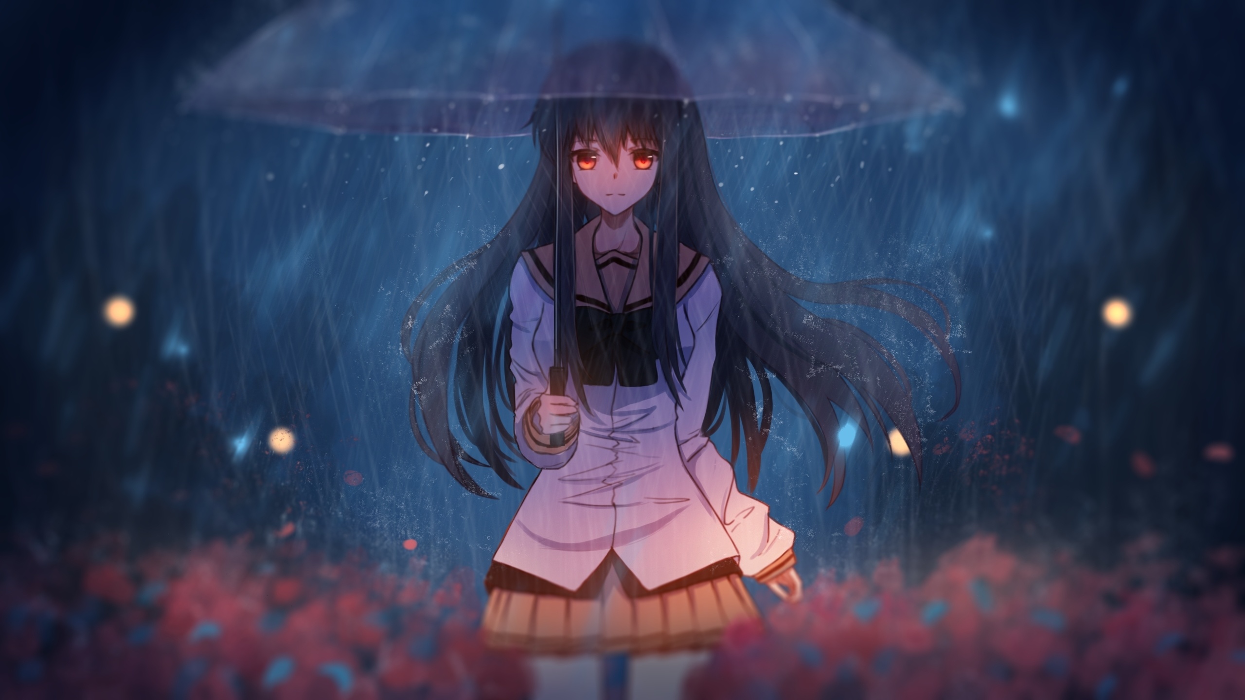 Anime Girl In Rain Wallpapers