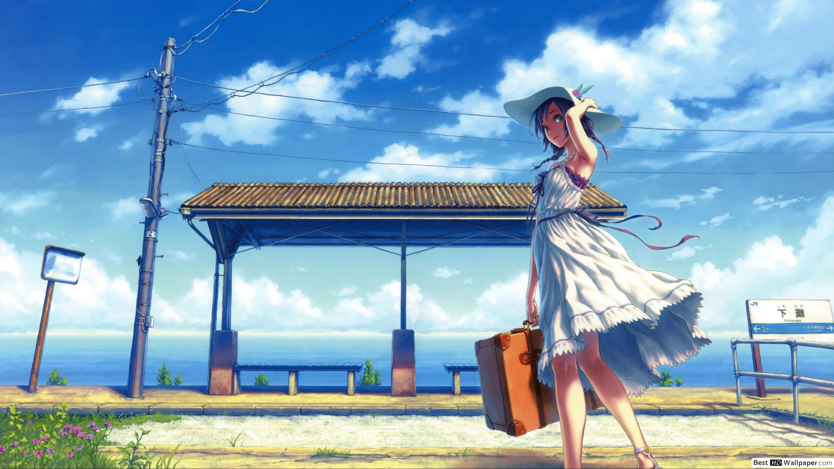 Anime Girl In Sunny Weather Wallpapers