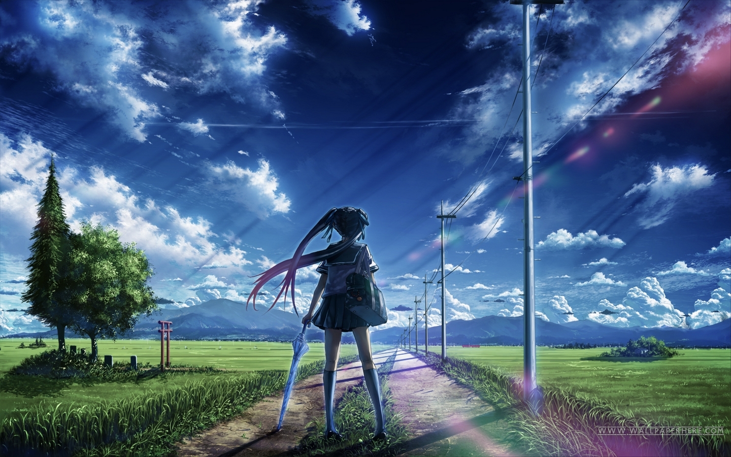 Anime Girl In Sunny Weather Wallpapers