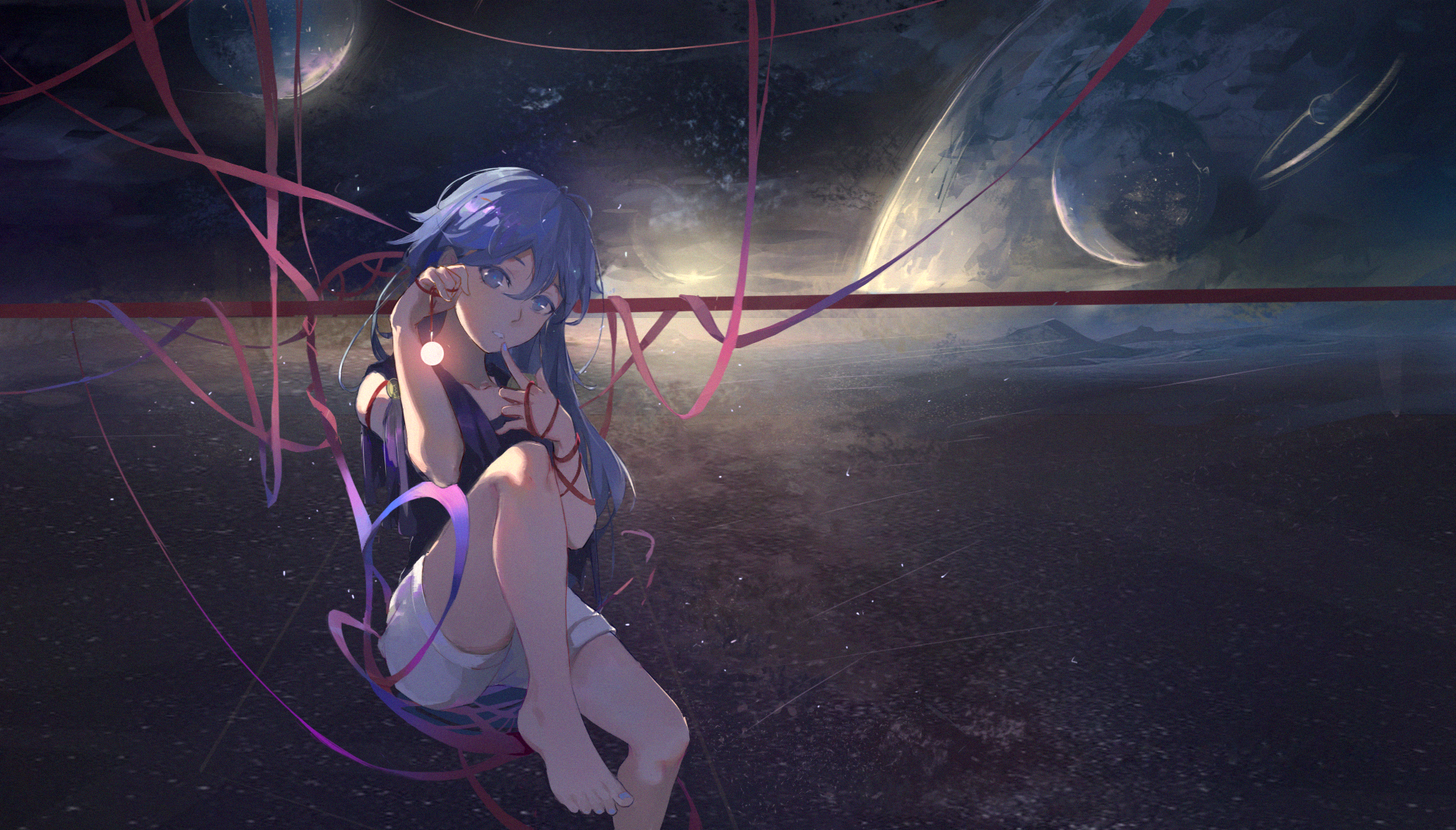 Anime Girl Looking At Stars Wallpapers