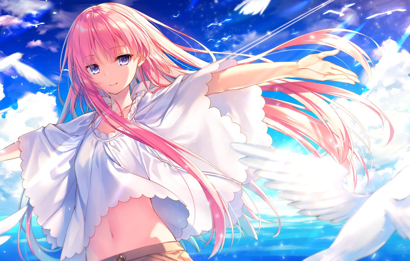 Anime Girl Pink Hair Wallpapers