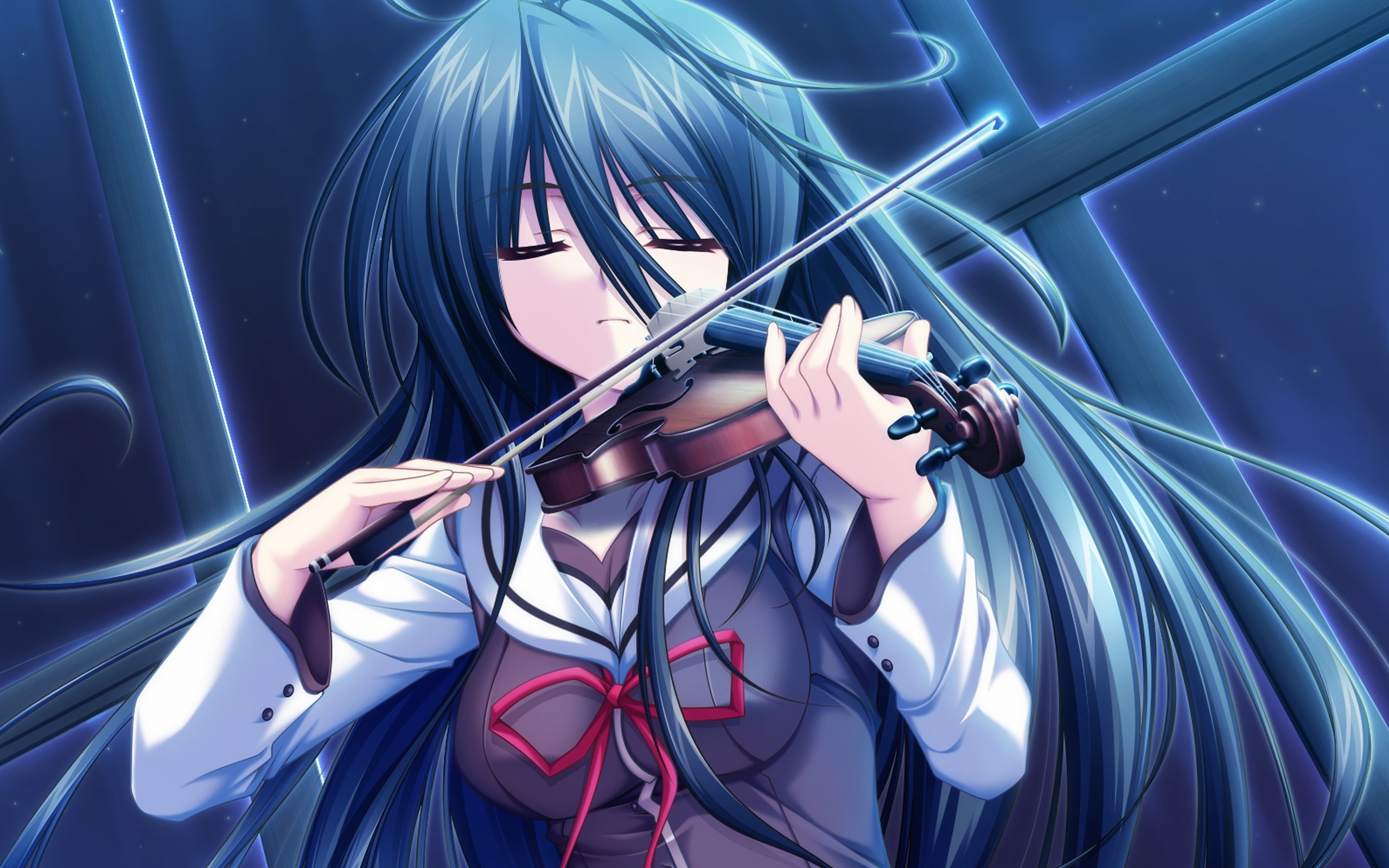 Anime Girl Playing Violin Wallpapers