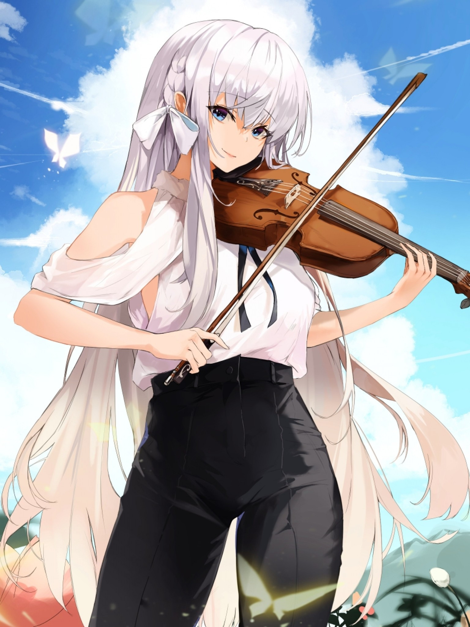 Anime Girl Playing Violin Wallpapers