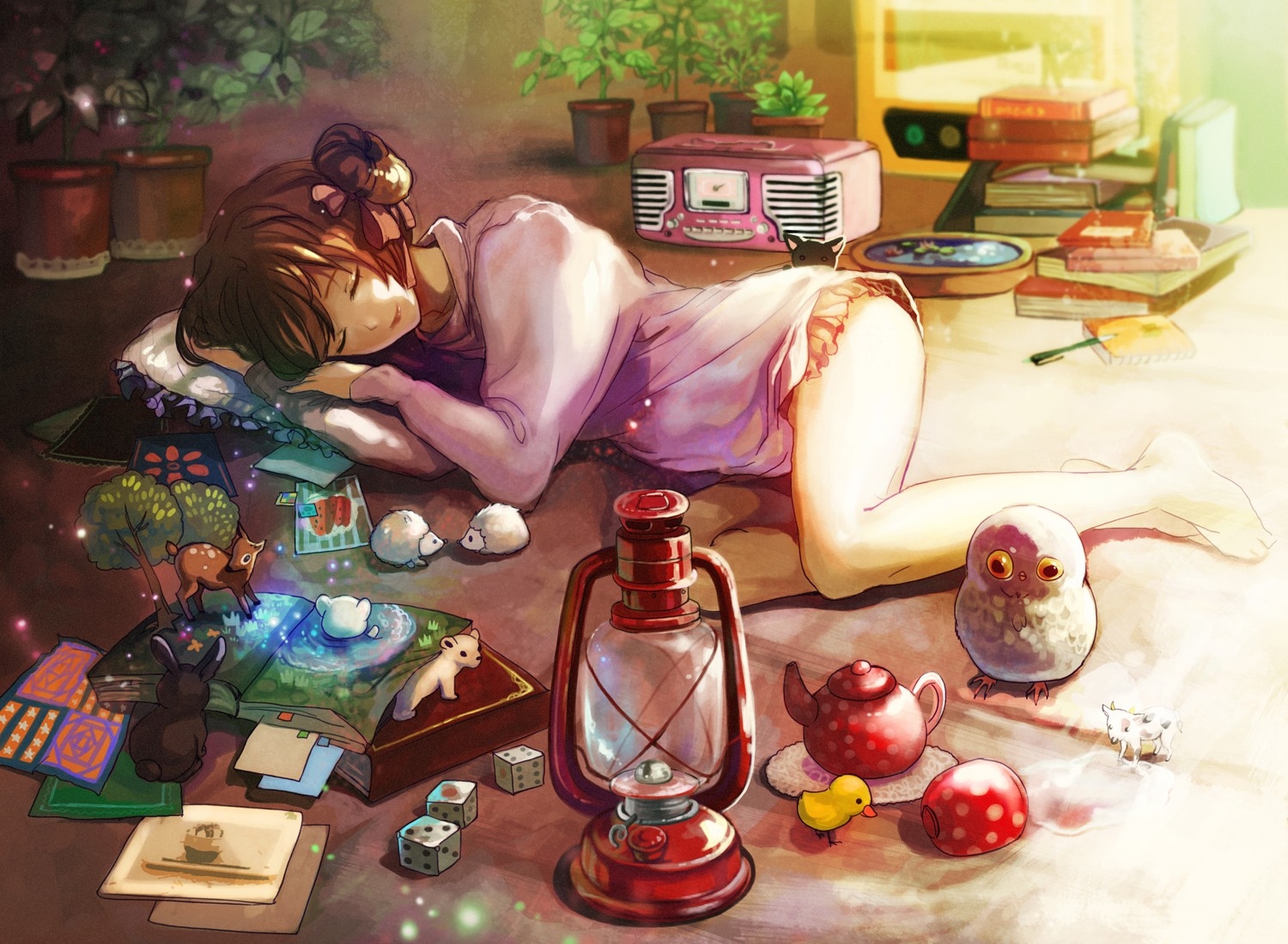 Anime Girl Sleeping Wallpapers