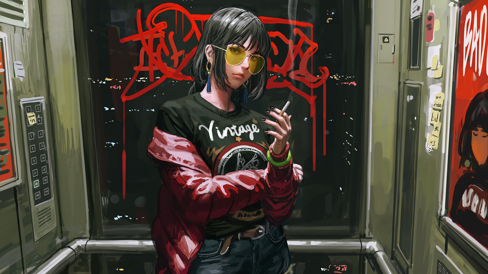 Anime Girl Smoking Wallpapers