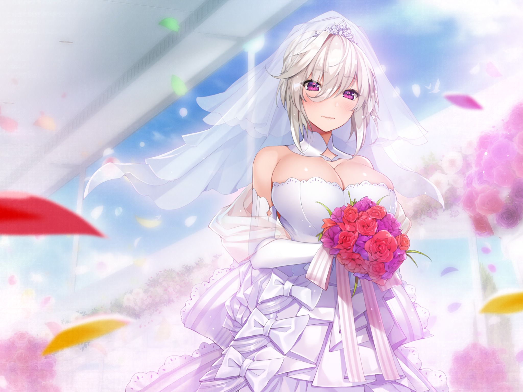 Anime Girl Wedding Dress Wallpapers