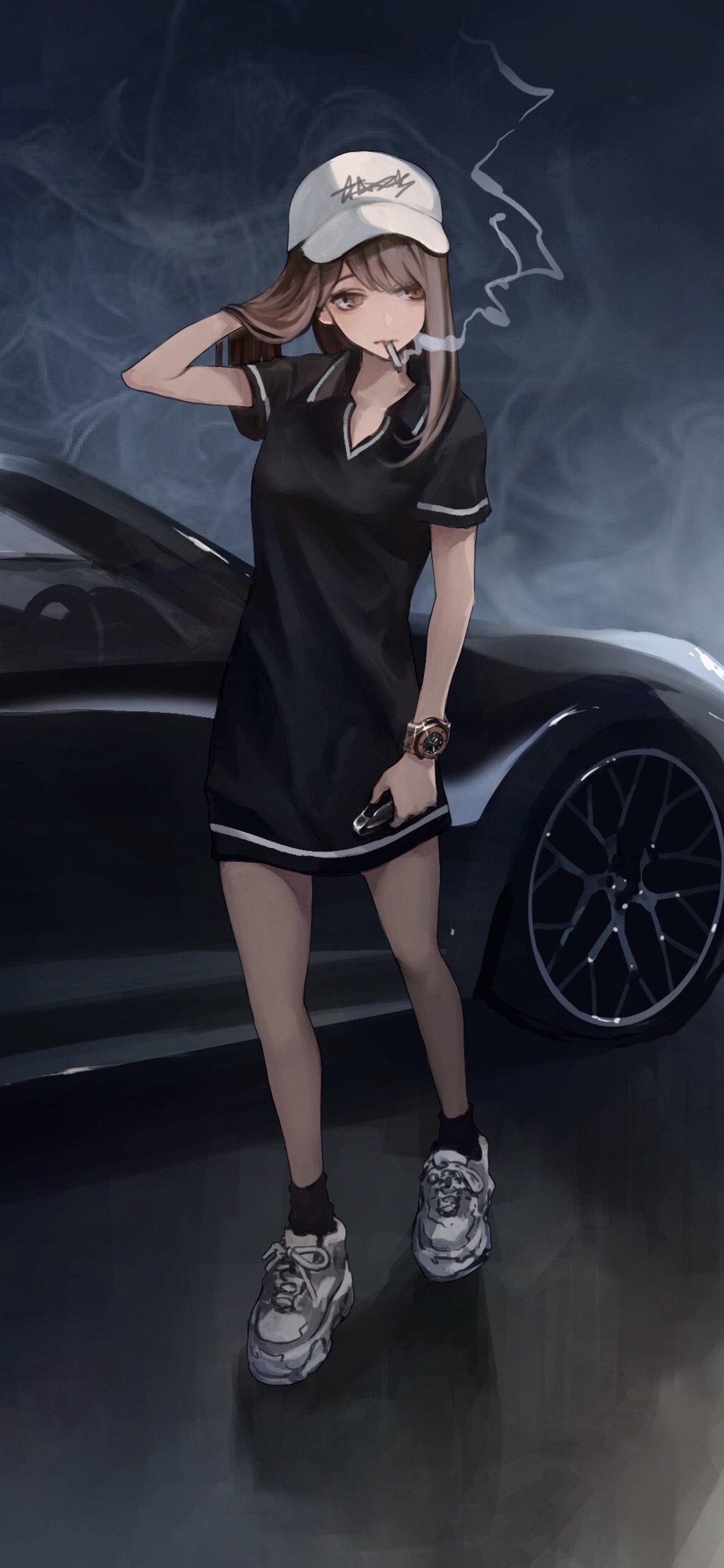 Anime Girl With Car Wallpapers