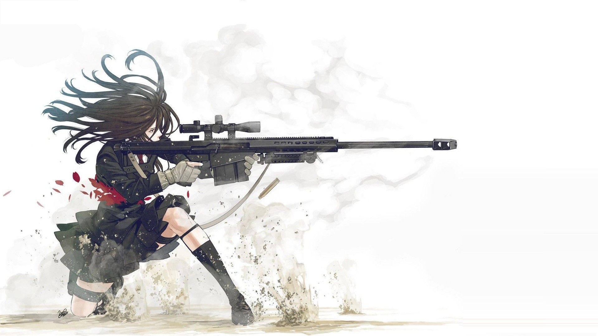 Anime Girl With Gun Wallpapers