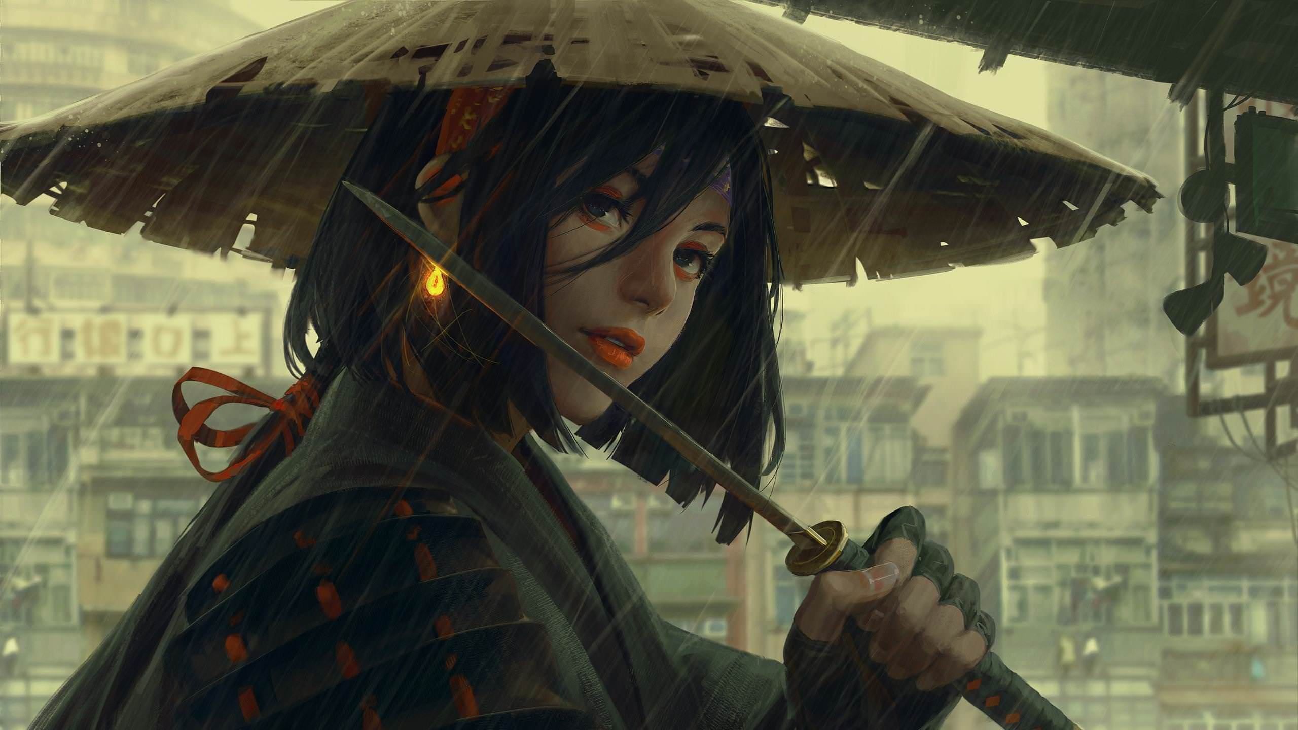 Anime Girl With Katana Wallpapers