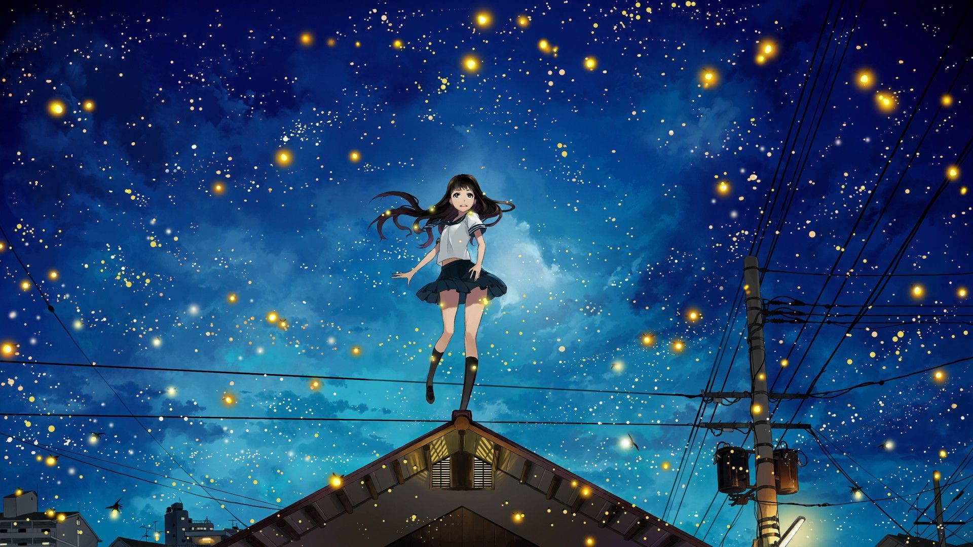 Anime Girl With Star Wallpapers