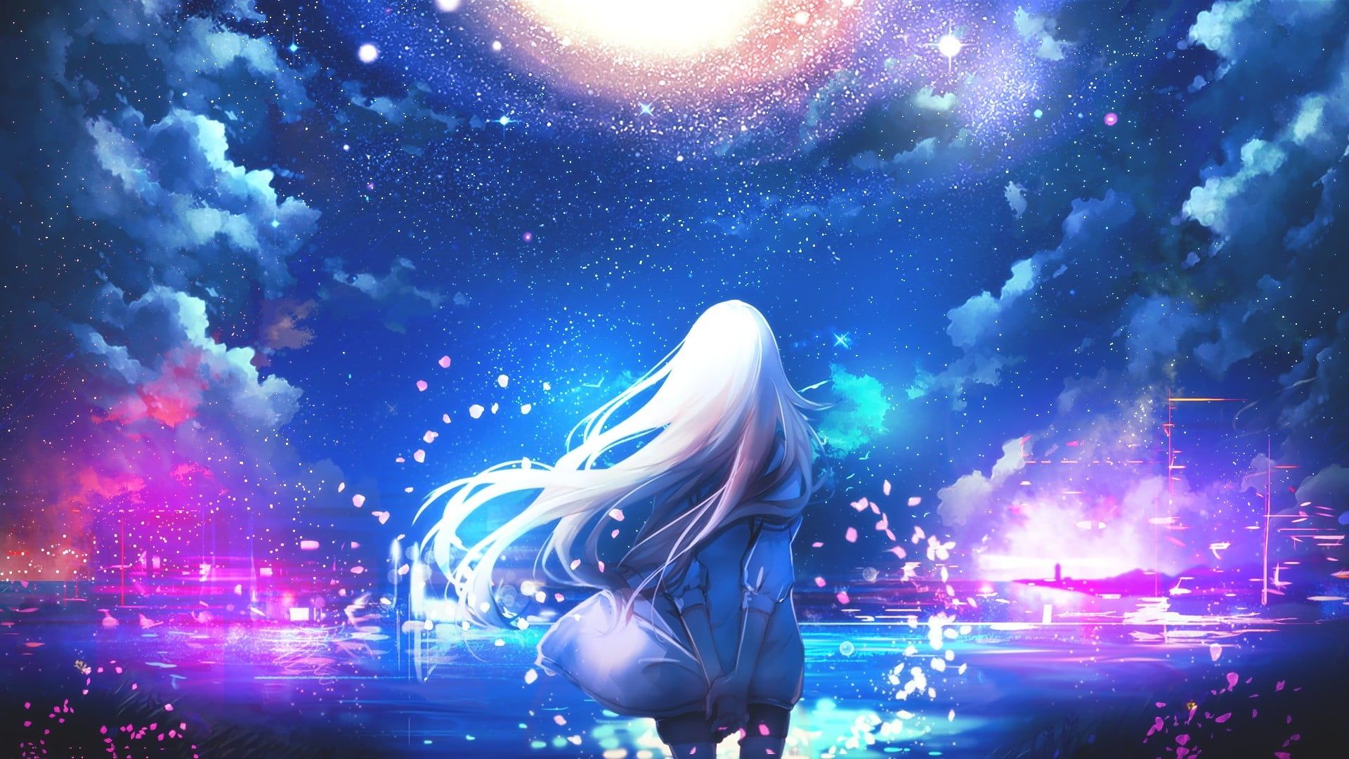 Anime Girl With Star Wallpapers