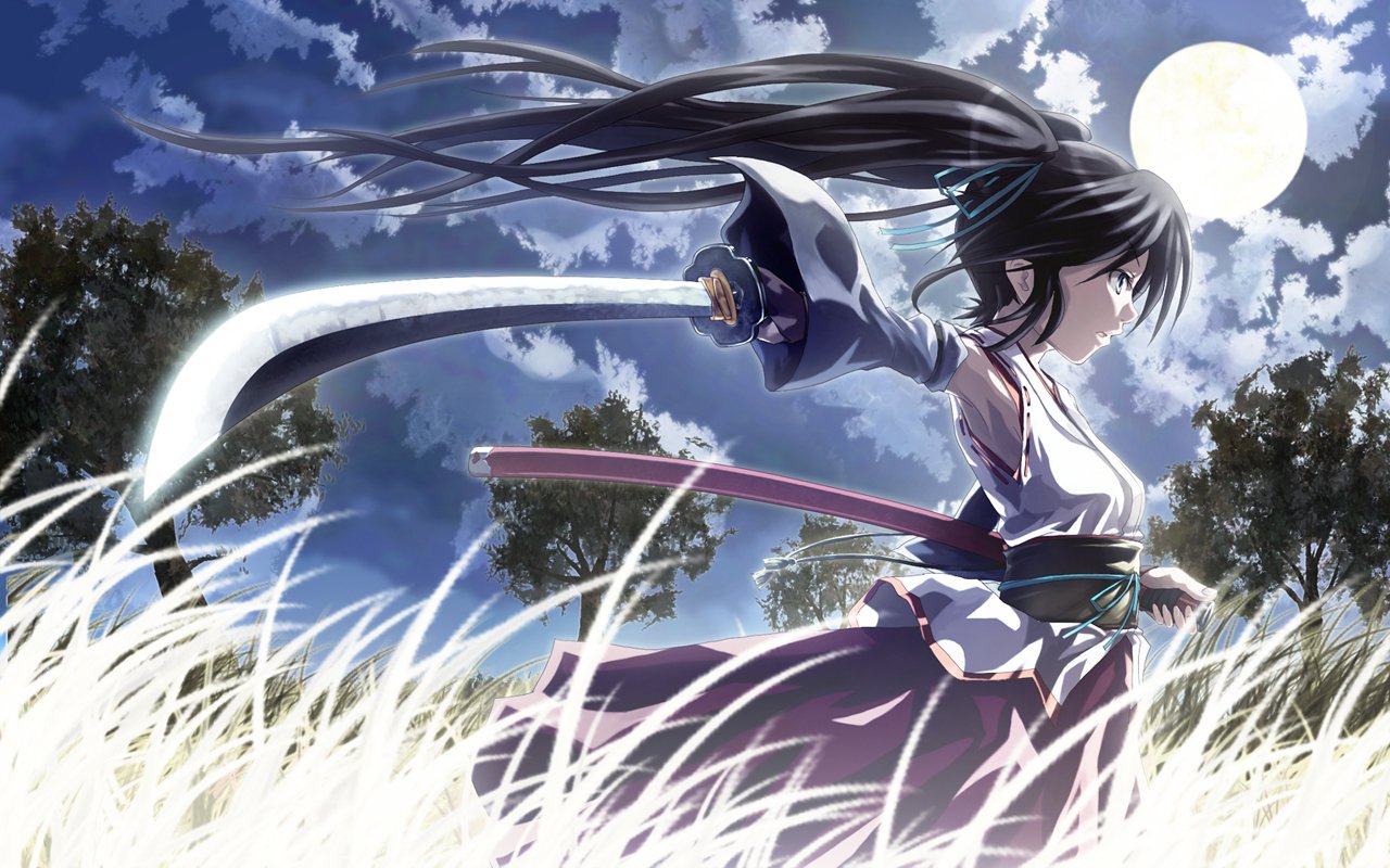 Anime Girl With Swords Wallpapers