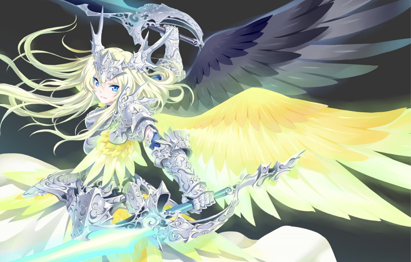 Anime Girl With Wings Wallpapers