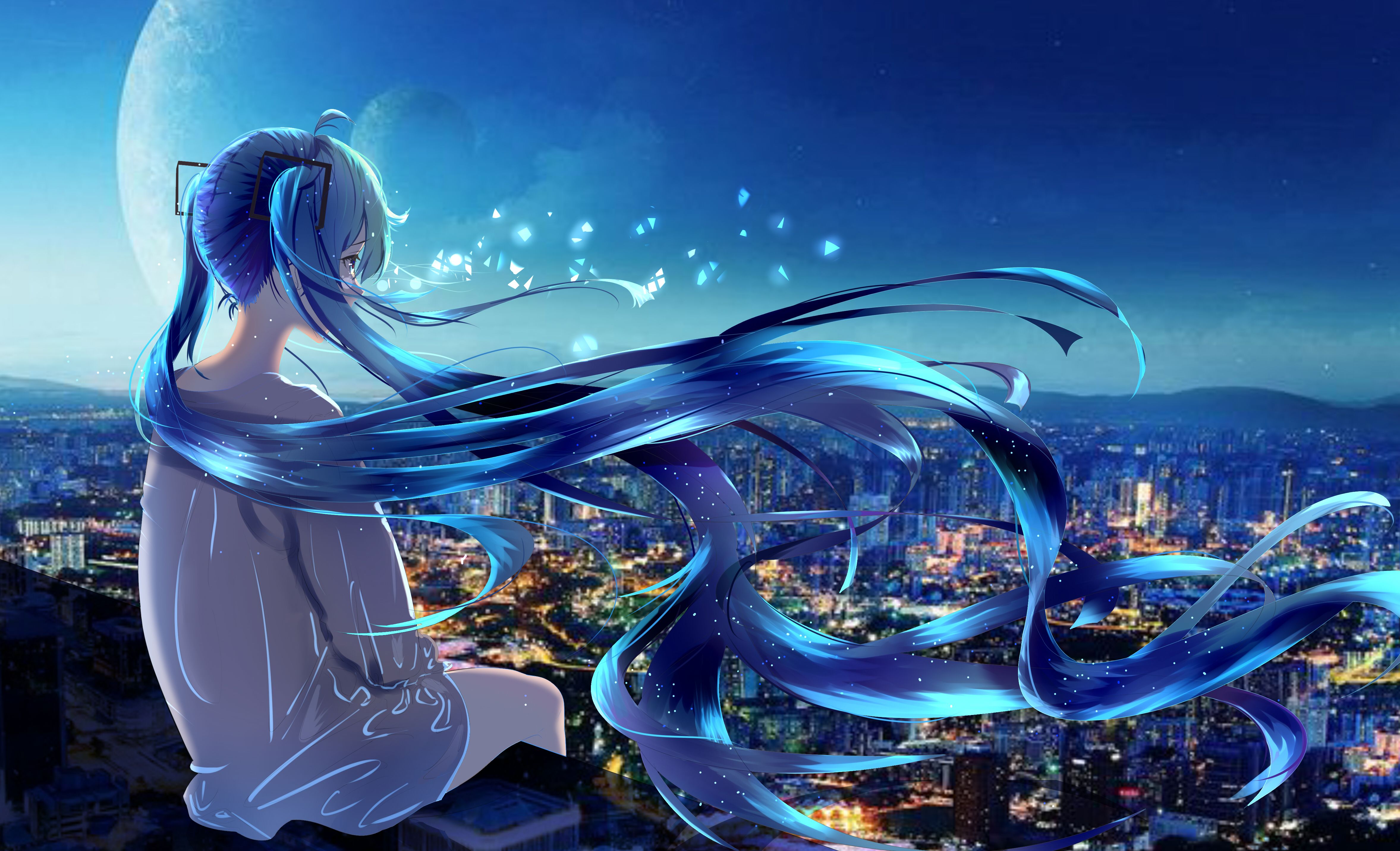 Anime Girls Blue Dress Wallpapers