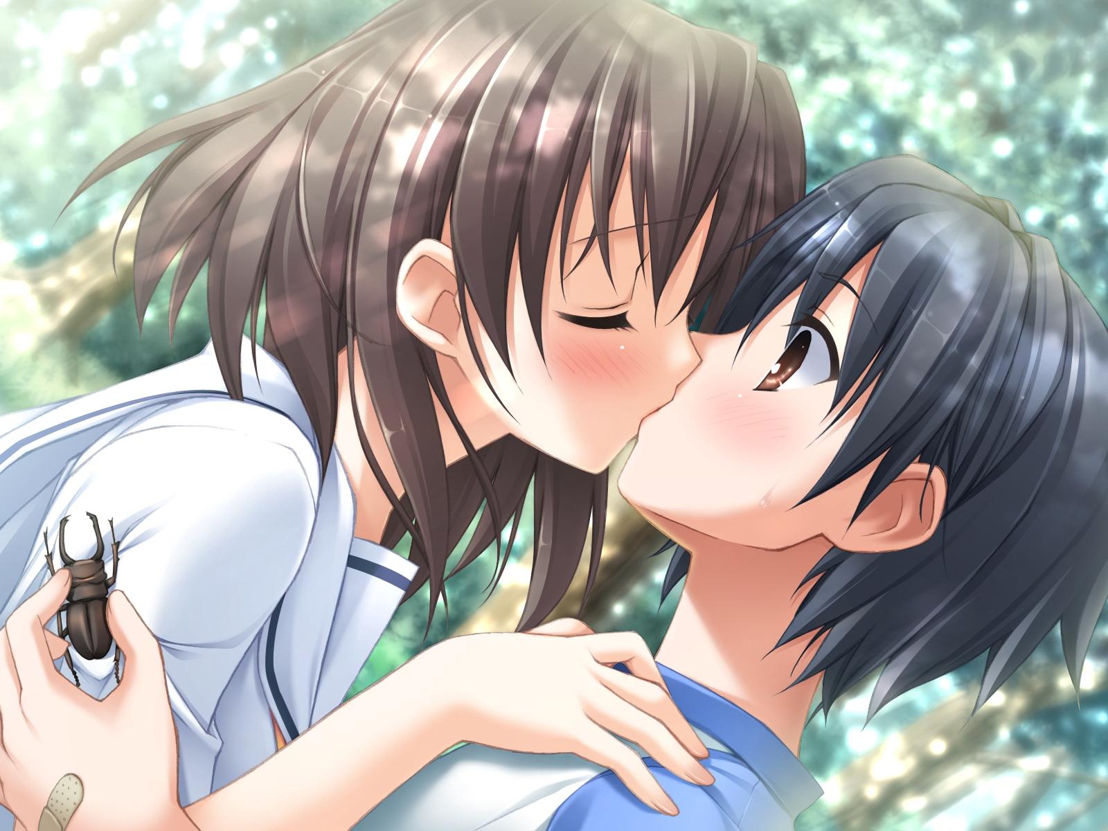 Anime Girls Kiss Wallpapers