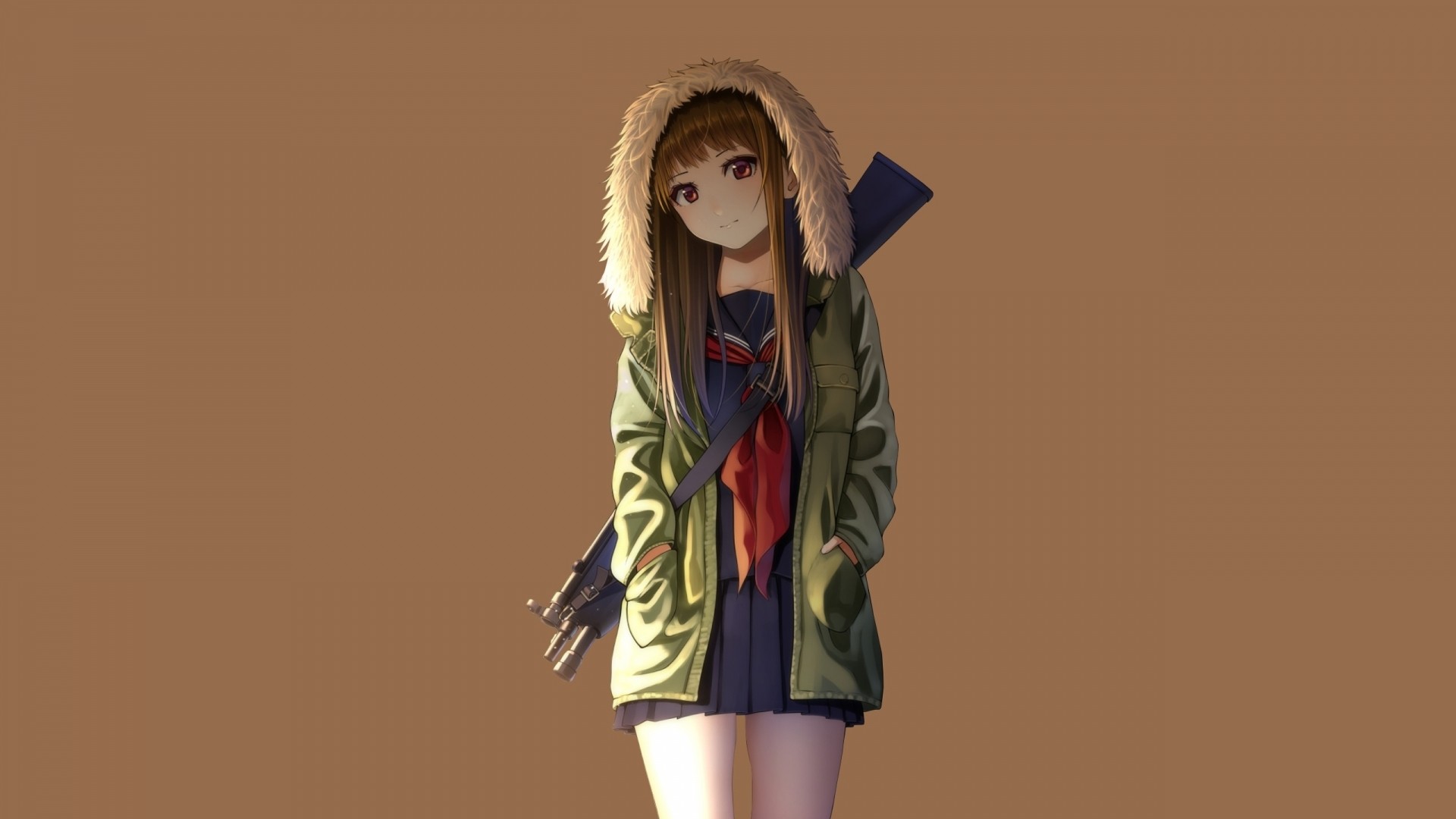 Anime Girls With Hoodies Wallpapers