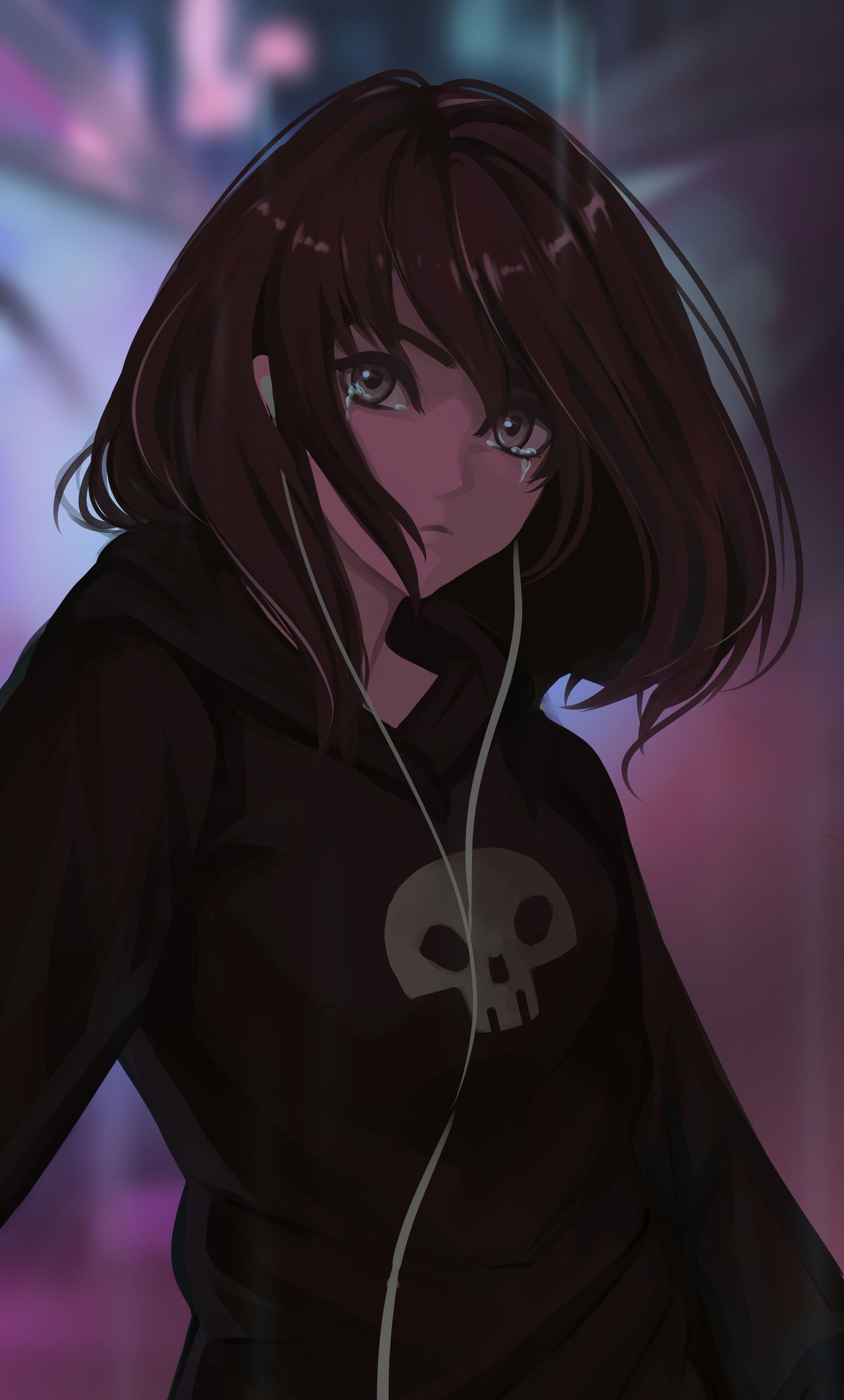 Anime Girls With Hoodies Wallpapers