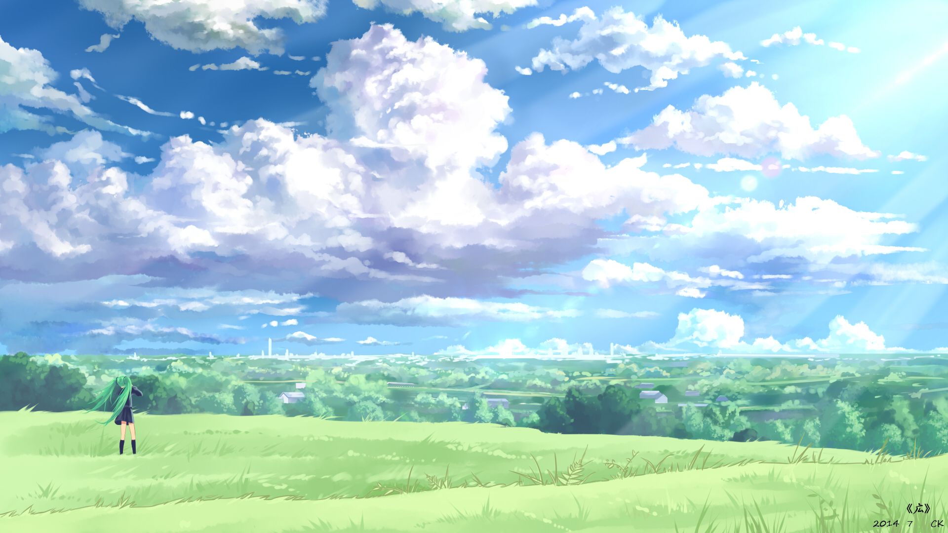 Anime Grass Field Wallpapers