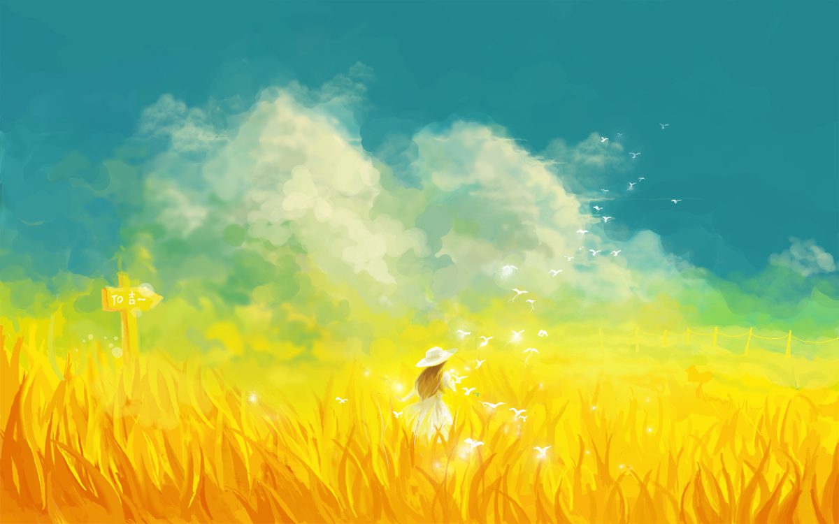 Anime Grass Field Wallpapers