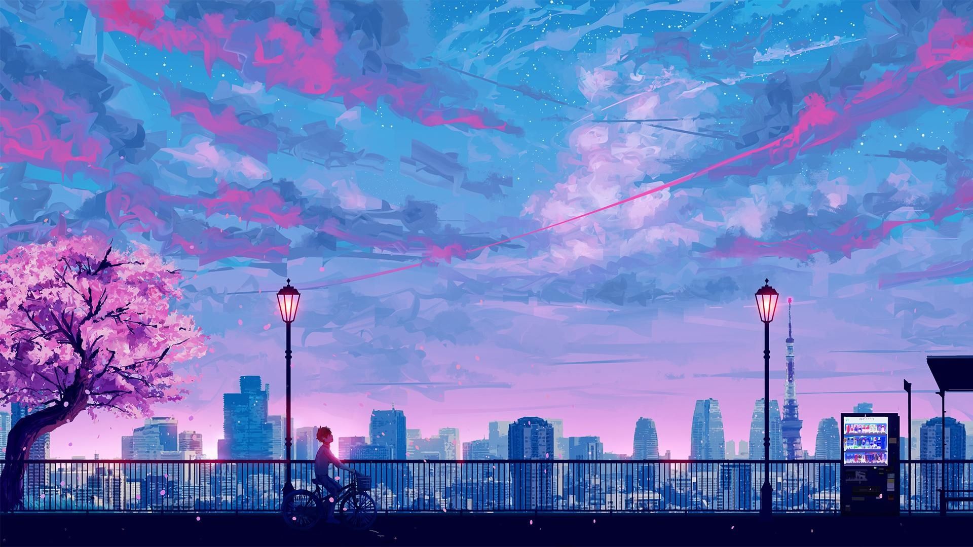 Anime Hd Cityscape Wallpapers