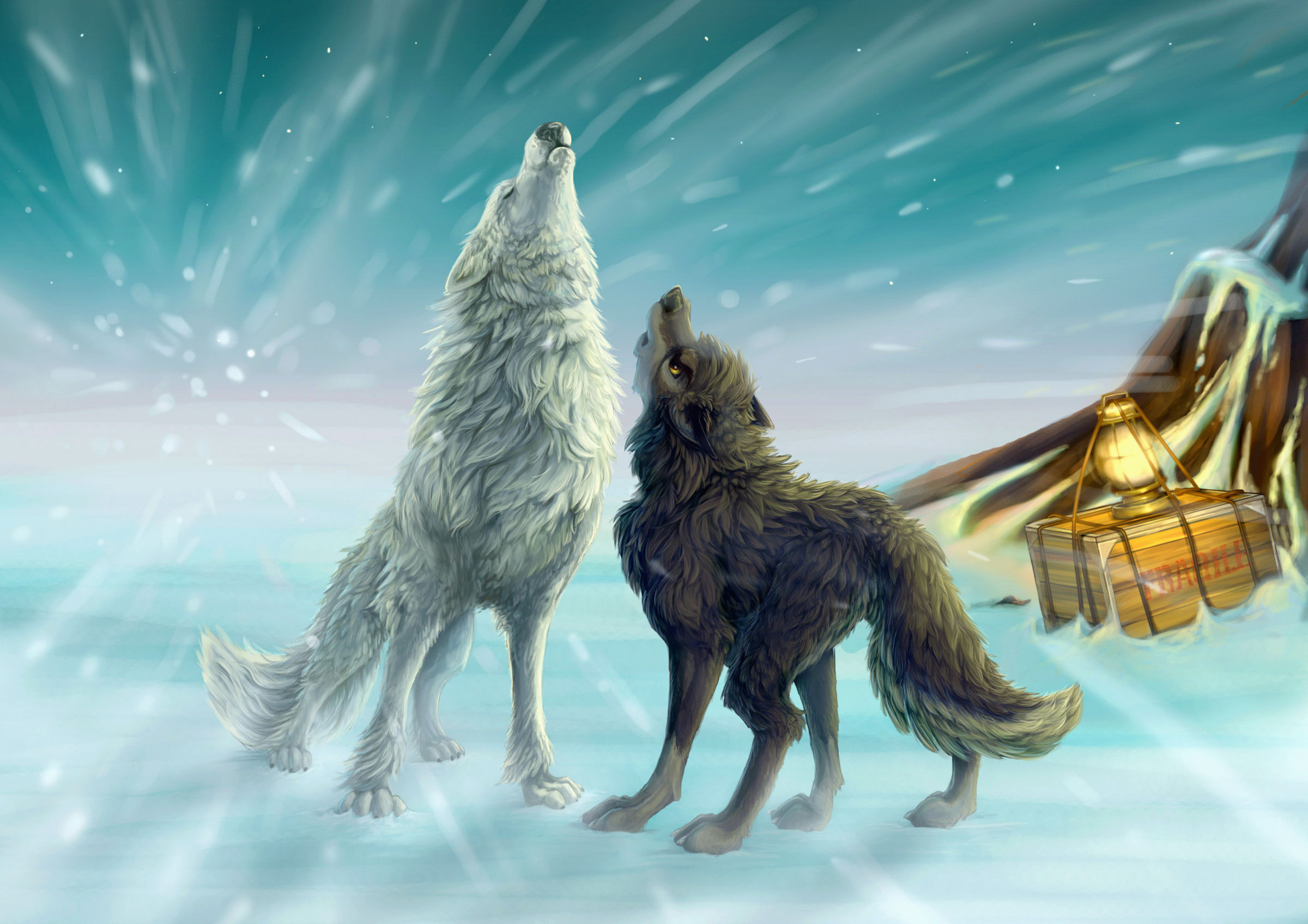 Anime Ice Wolf Wallpapers