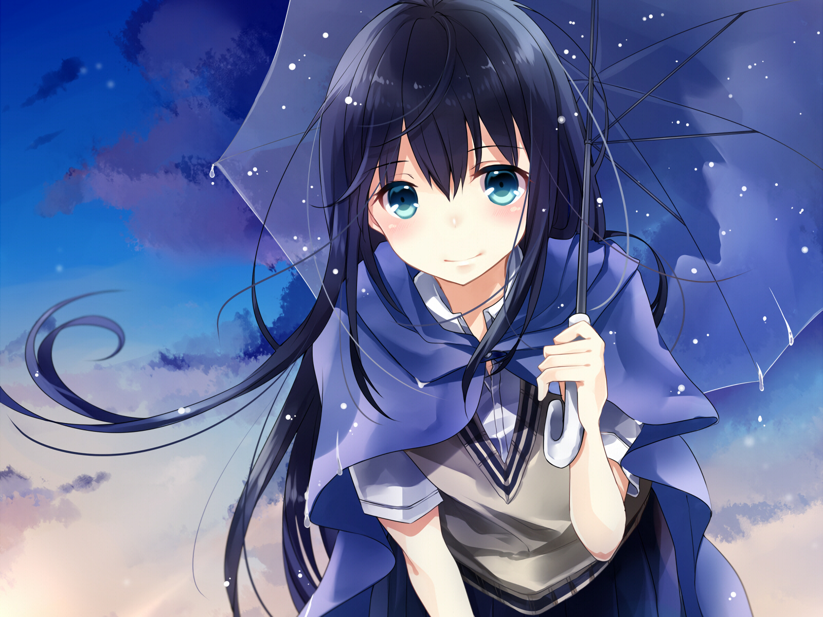 Anime Manga Girl Black Hair Wallpapers