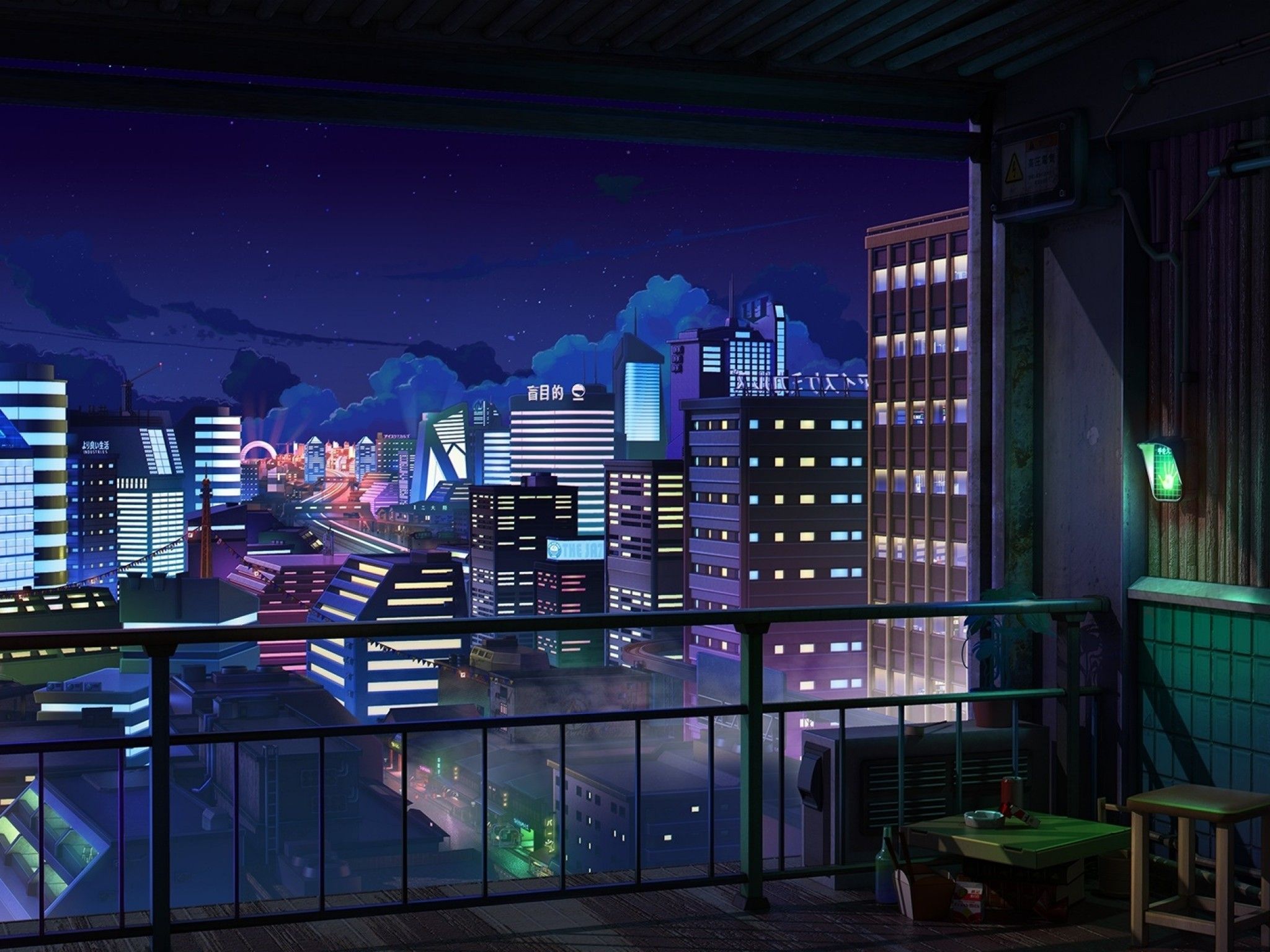 Anime Night City Hd Wallpapers