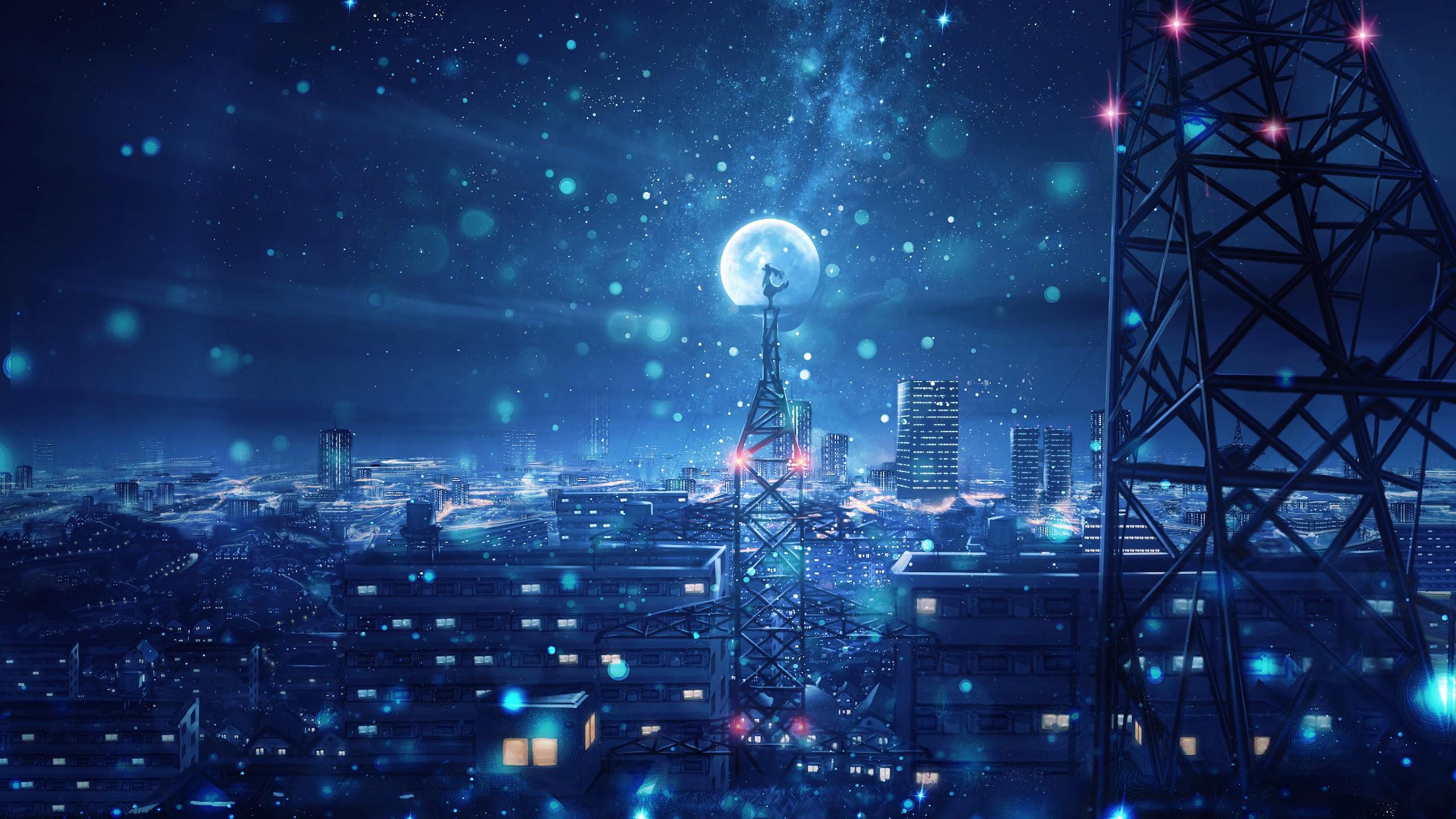 Anime Night City Hd Wallpapers