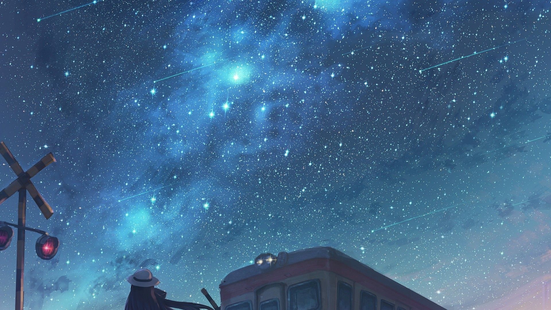 Anime Night Time Sky Wallpapers