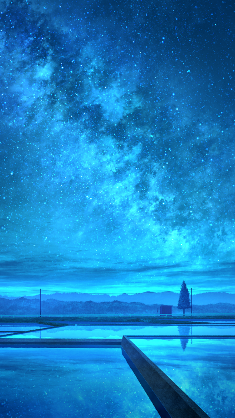 Anime Ocean Night Wallpapers