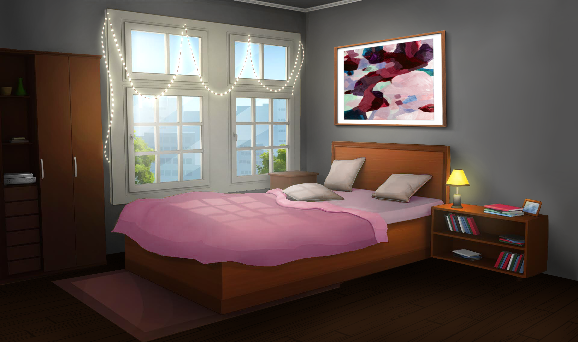 Anime Pink Bedroom Wallpapers