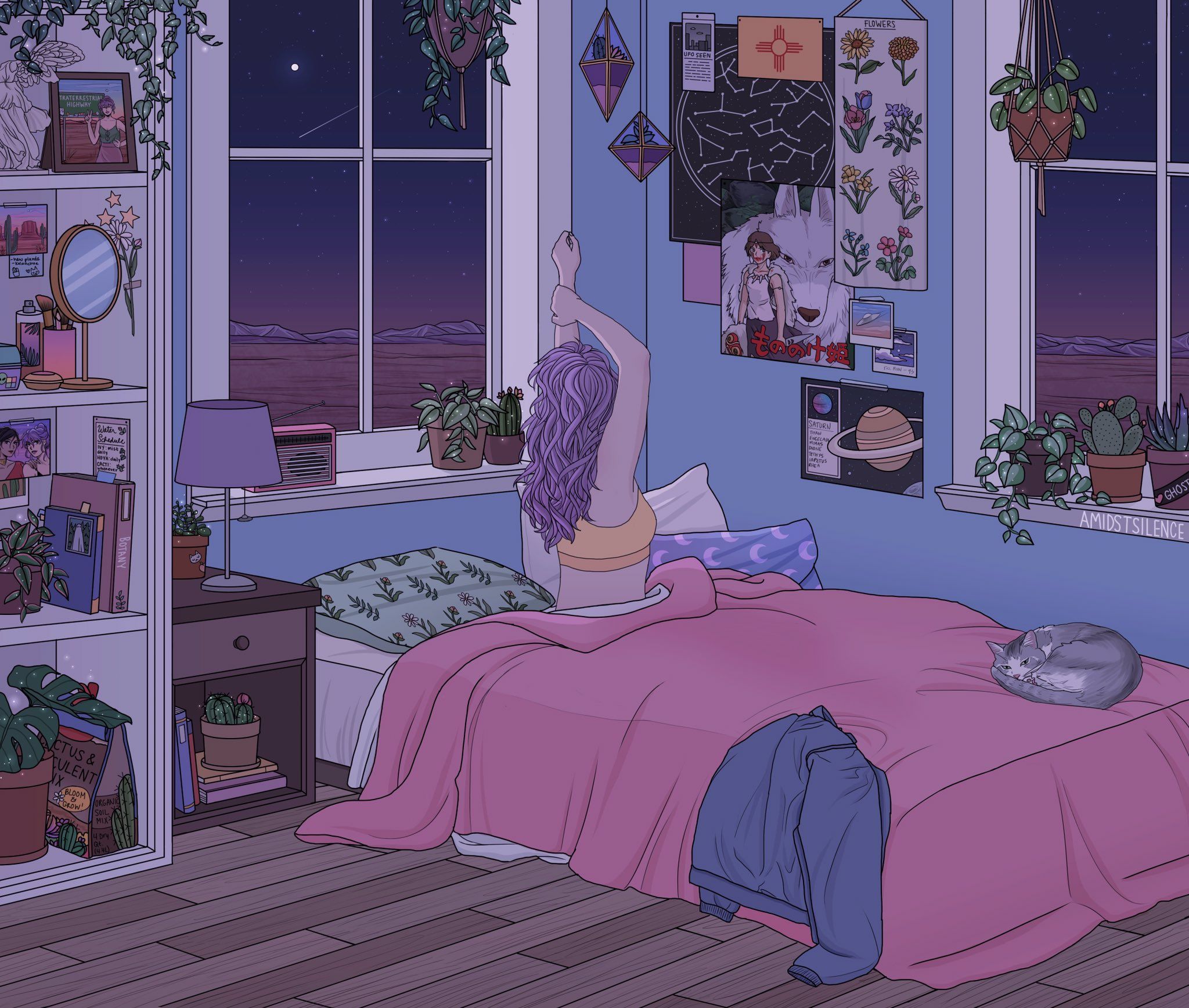 Anime Pink Bedroom Wallpapers